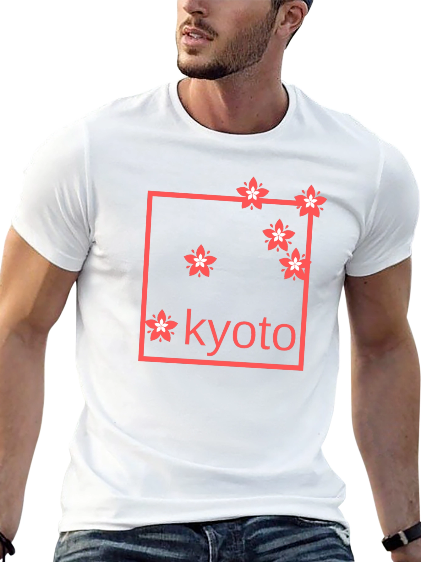Kyoto Cherry Blossom Graphic Tee - Black