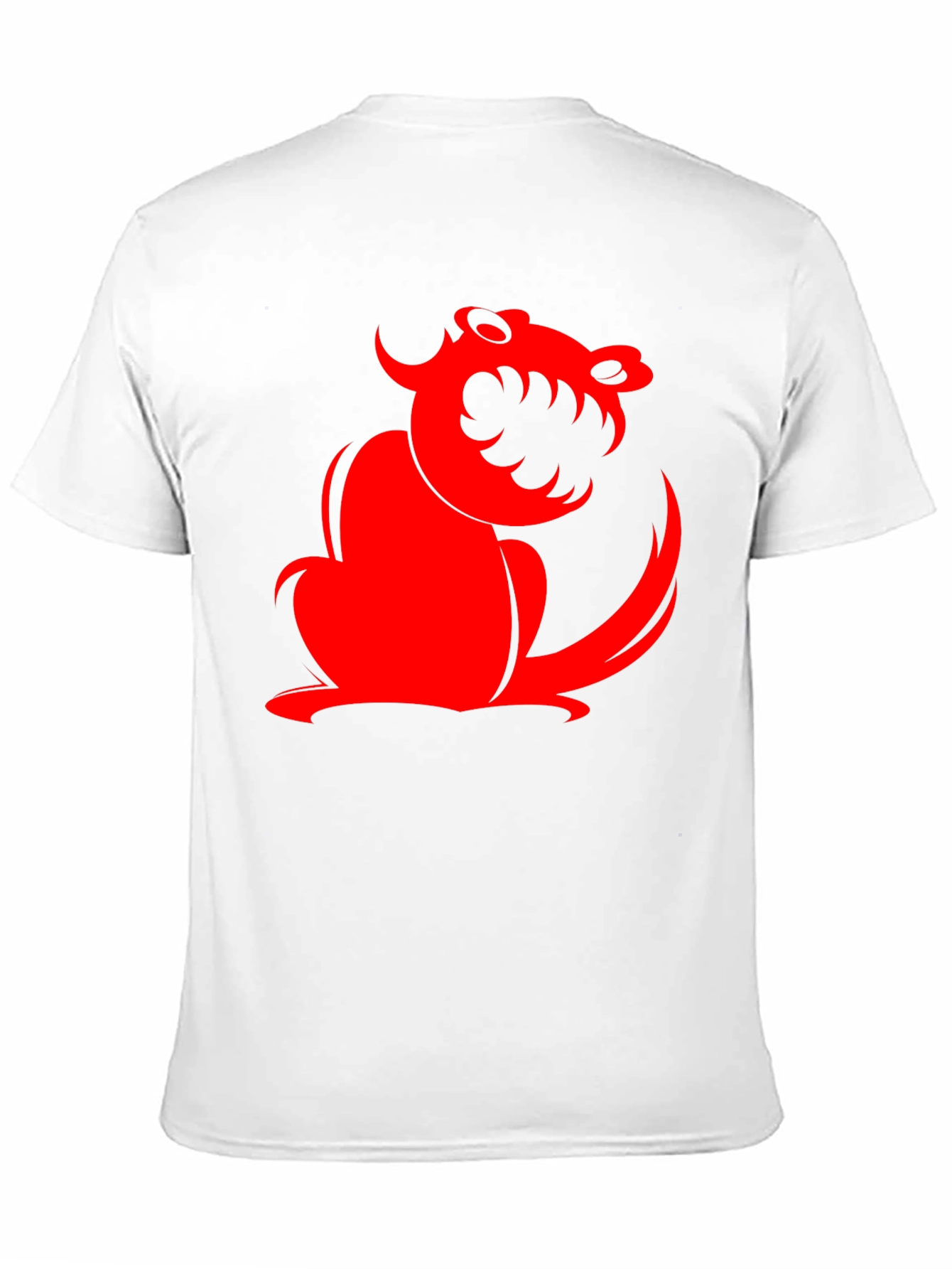 Red Monster Graphic Print Black T-Shirt