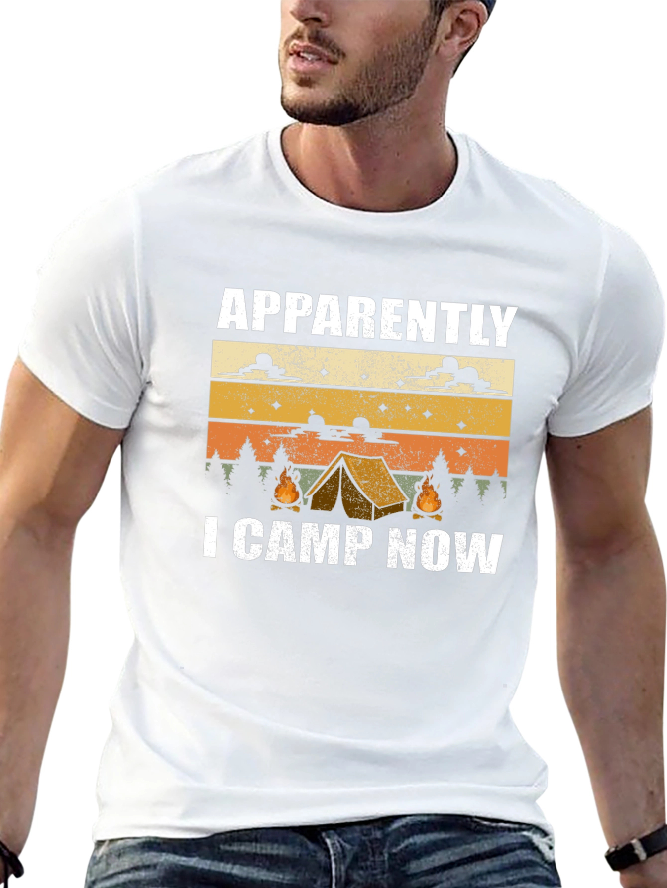 Funny Camping T-Shirt: Apparently I Camp Now