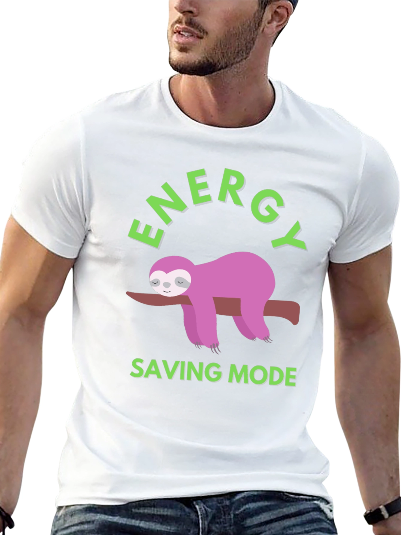 Energy Saving Mode Sloth Graphic Tee
