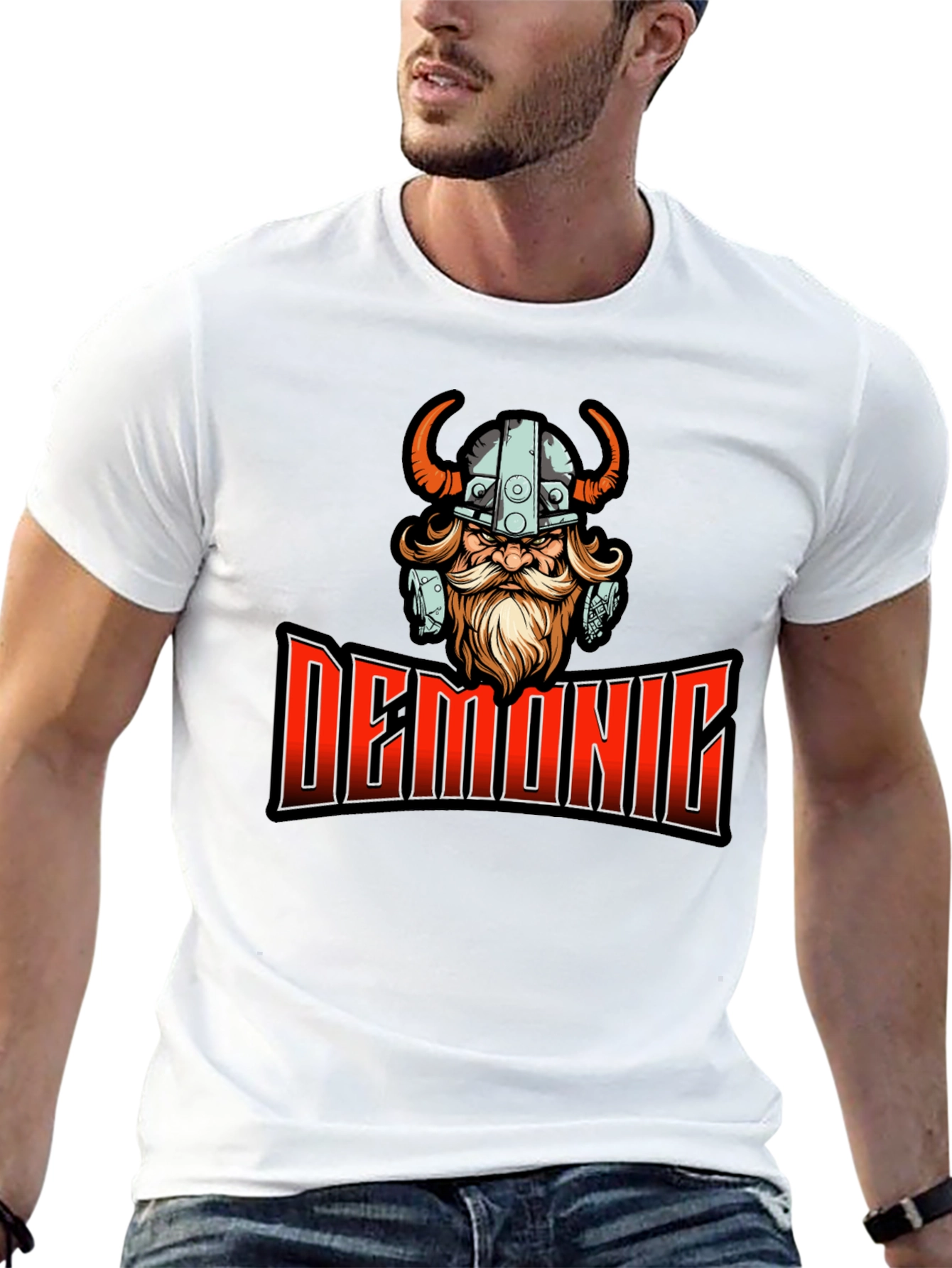 Demonic Viking Graphic T-Shirt