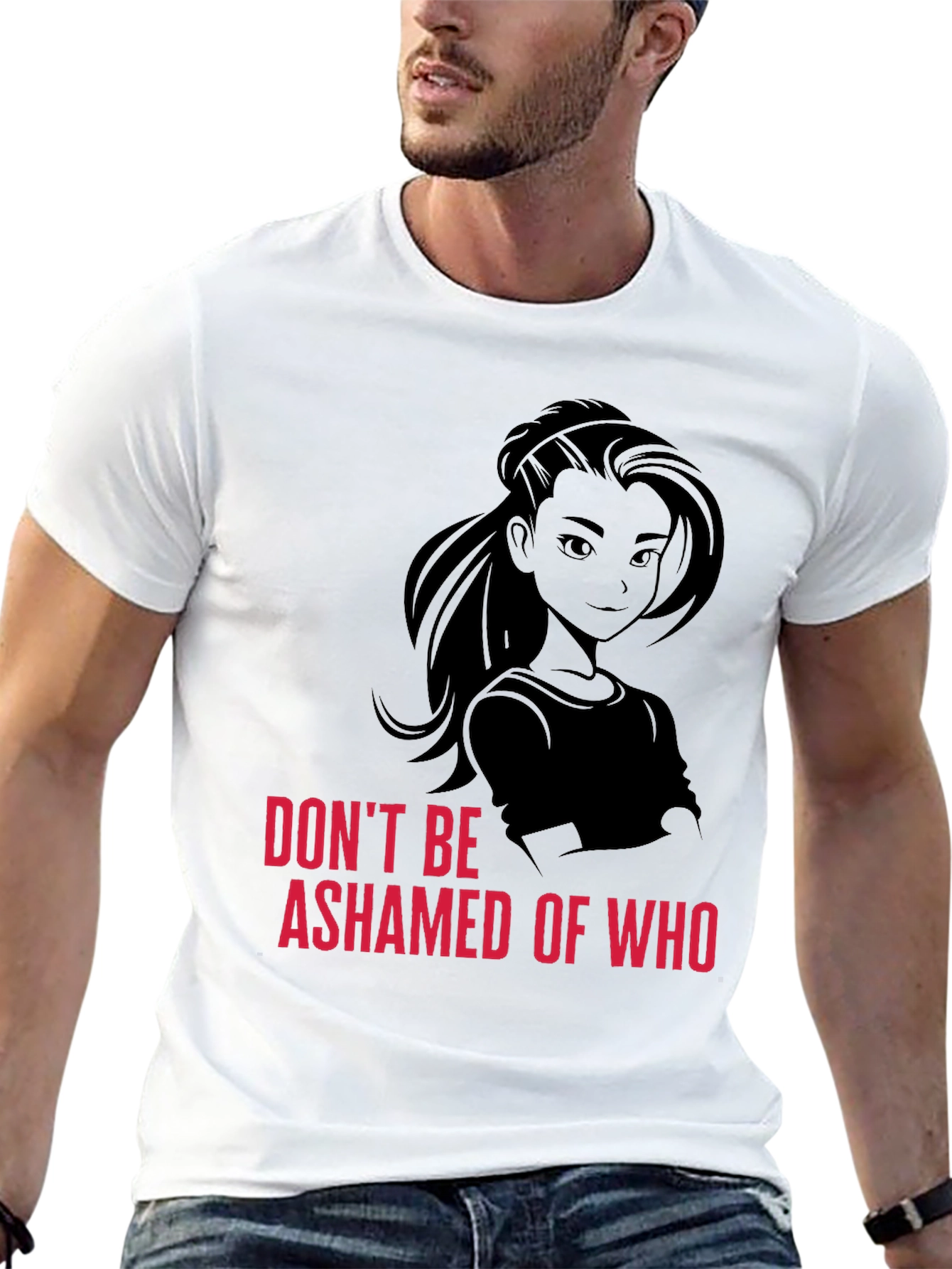 Empowering Black T-Shirt - Dont Be Ashamed