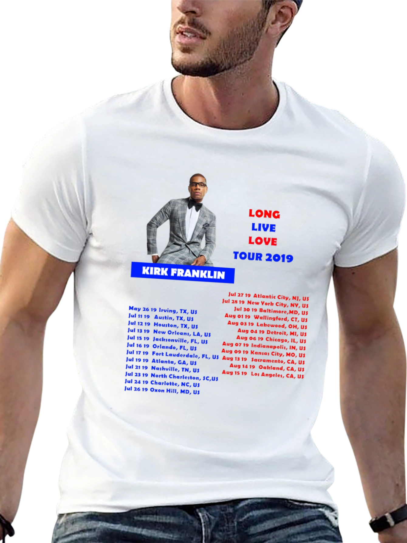Kirk Franklin Tour 2019 Black T-Shirt