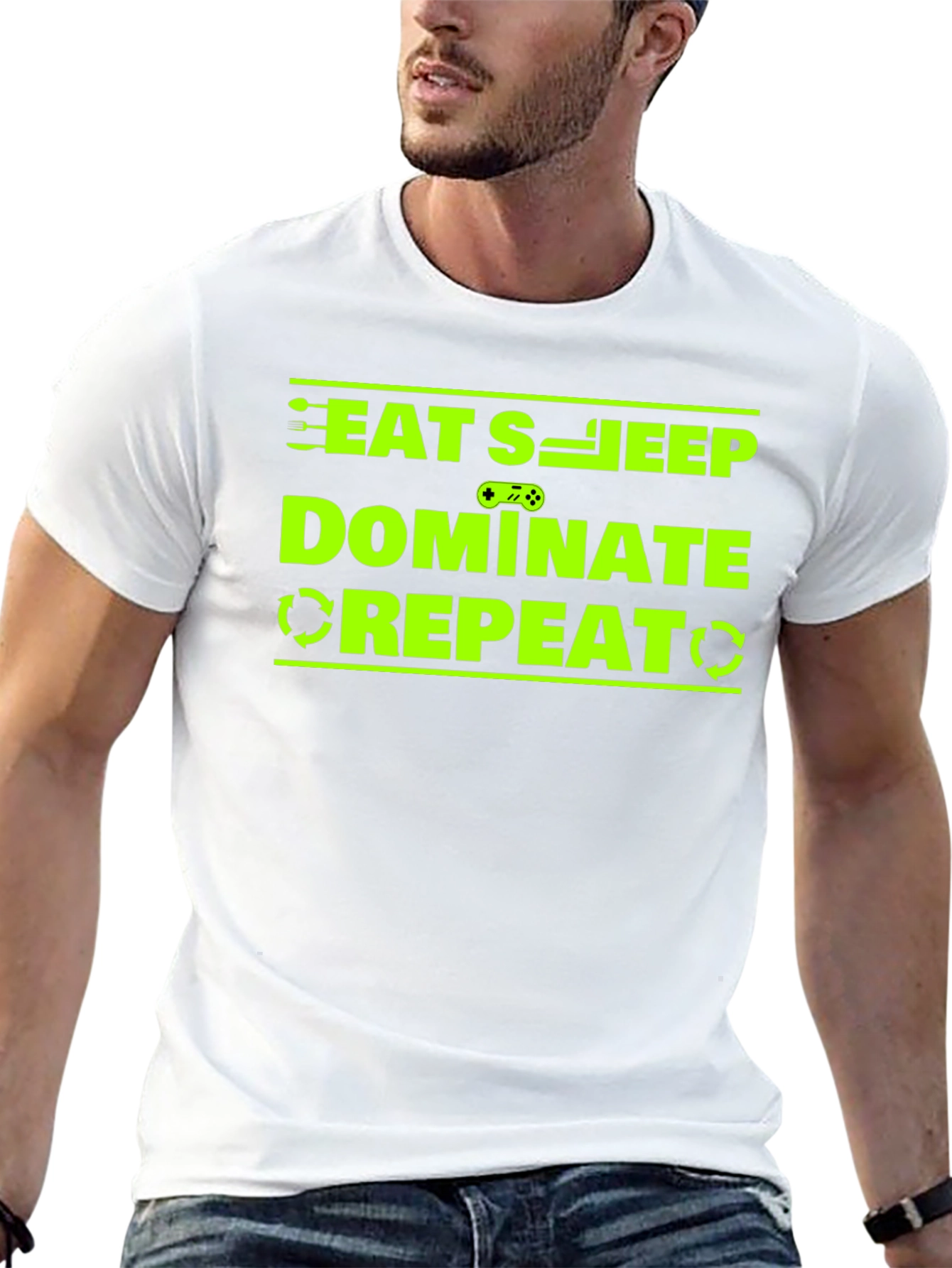 Eat Sleep Dominate Repeat Gamer T-Shirt