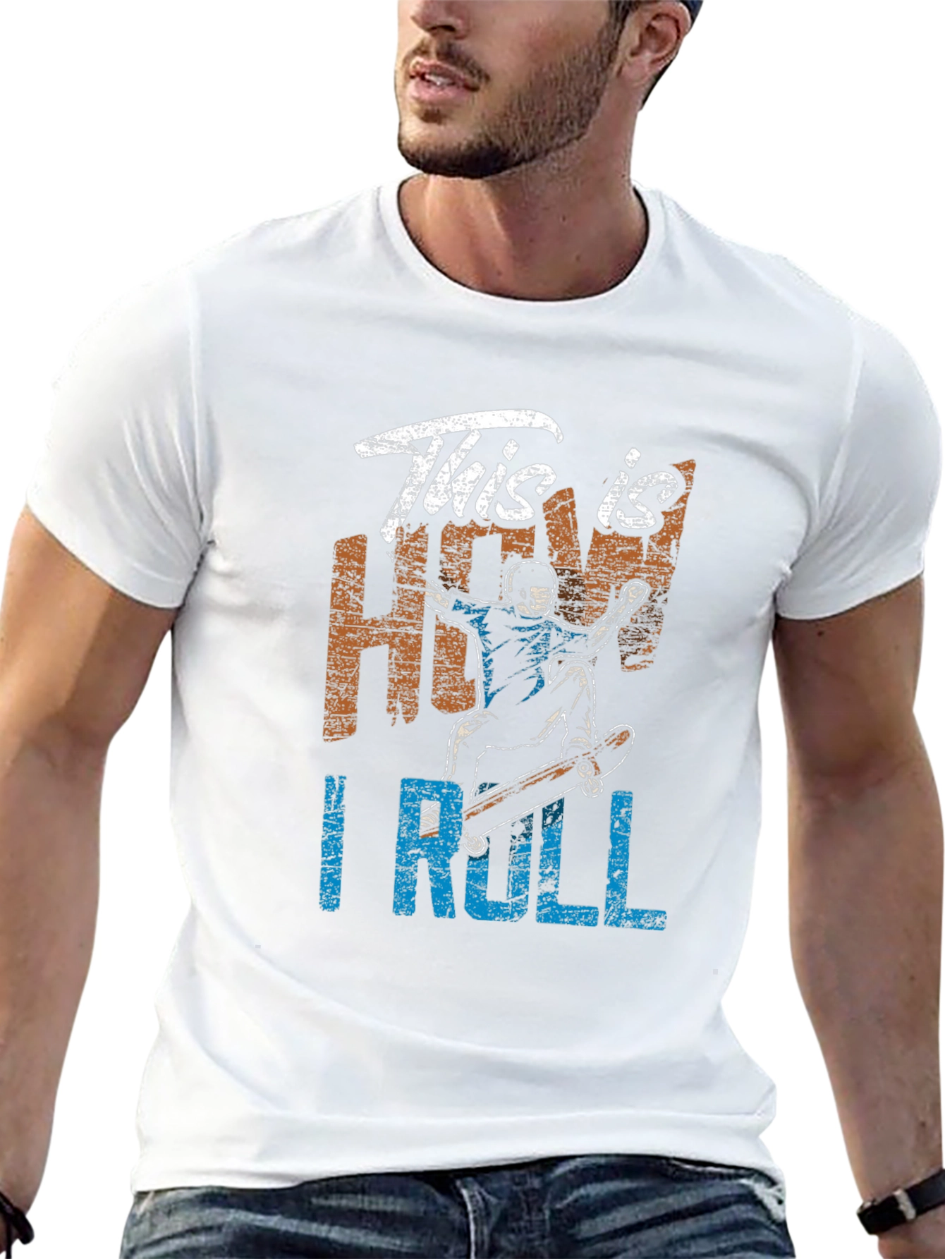 This is How I Roll Skateboarder Graphic Tee