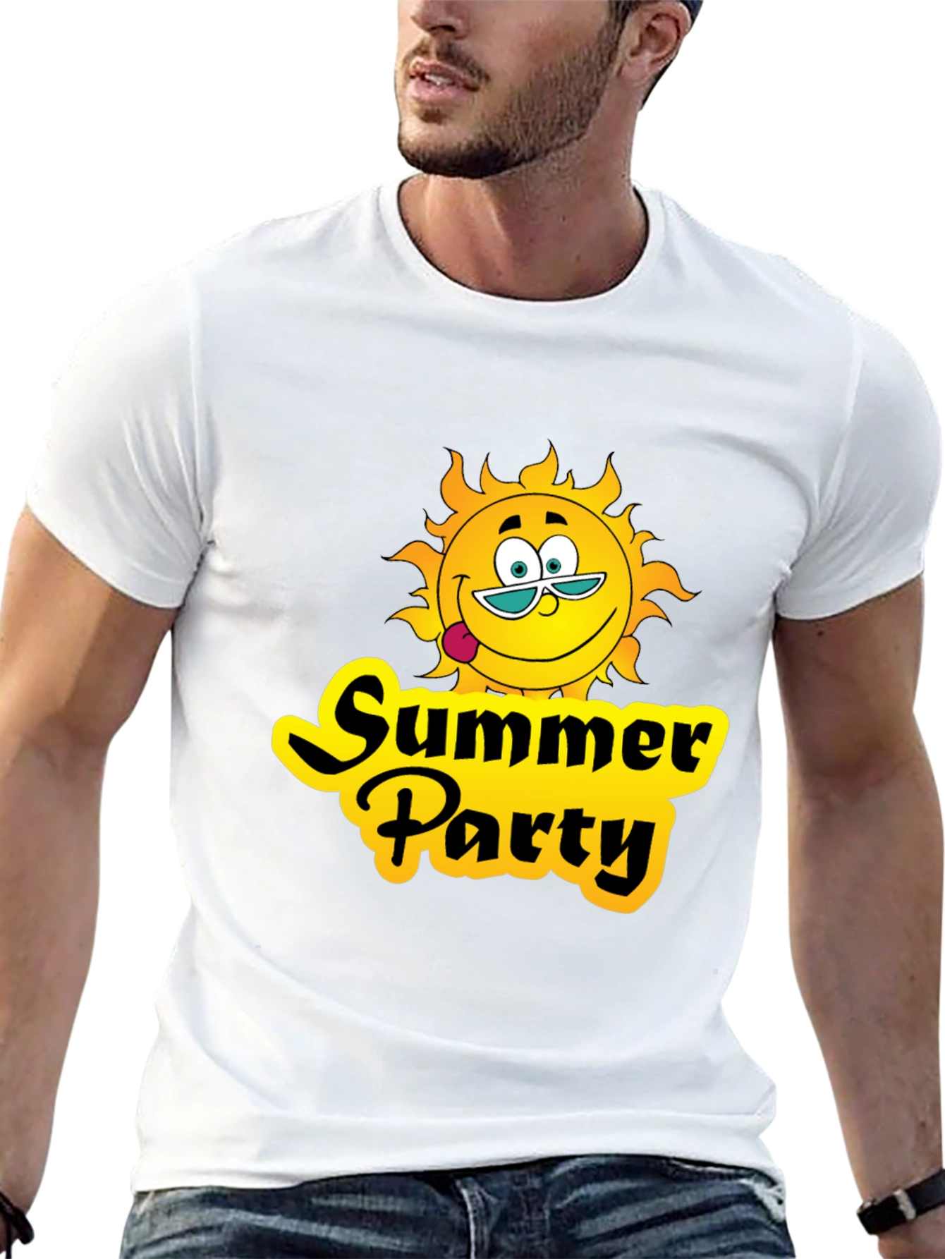 Summer Party T-Shirt - Black Graphic Tee