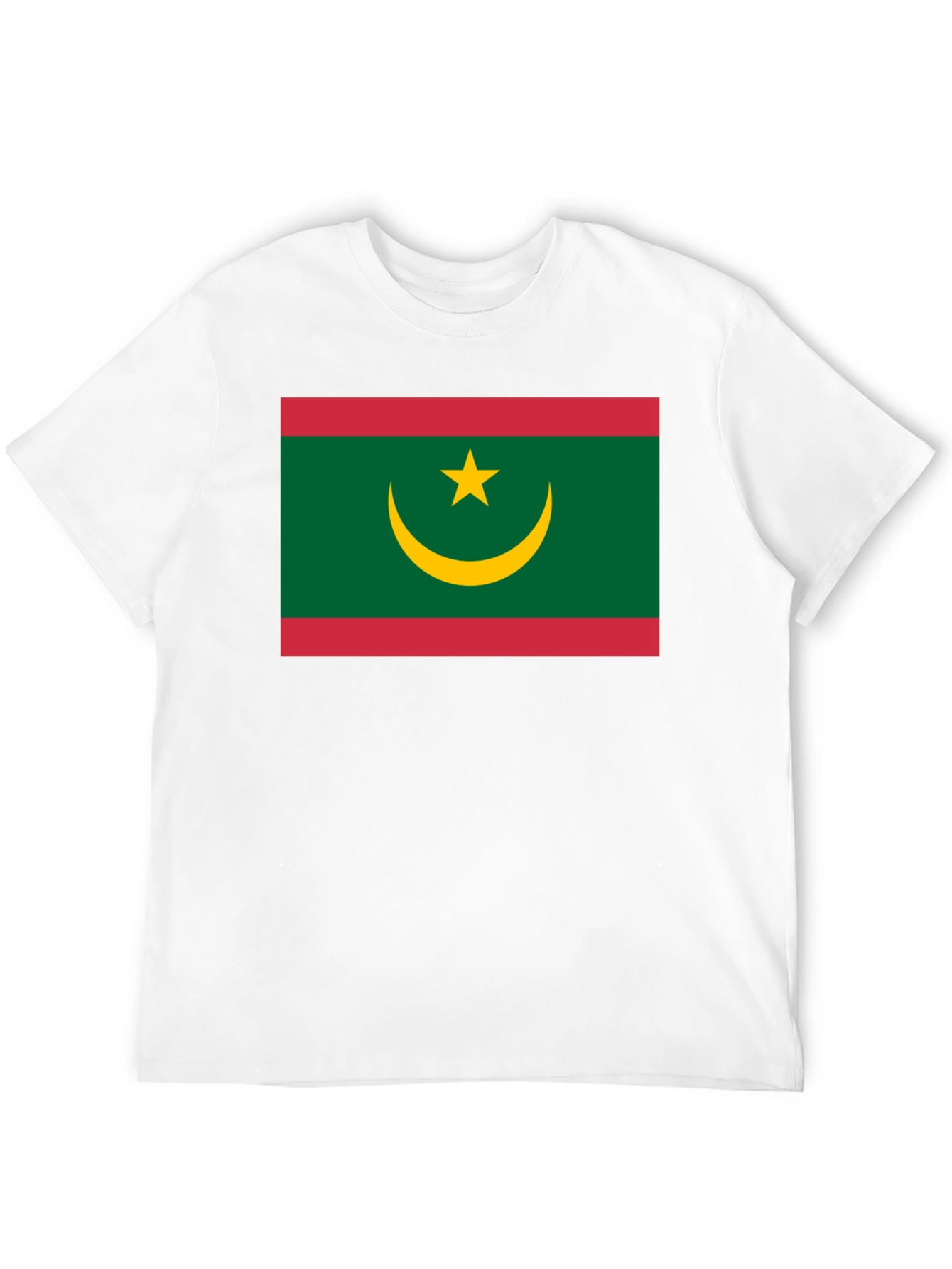 Mauritania Flag T-Shirt - Black Crew Neck Tee