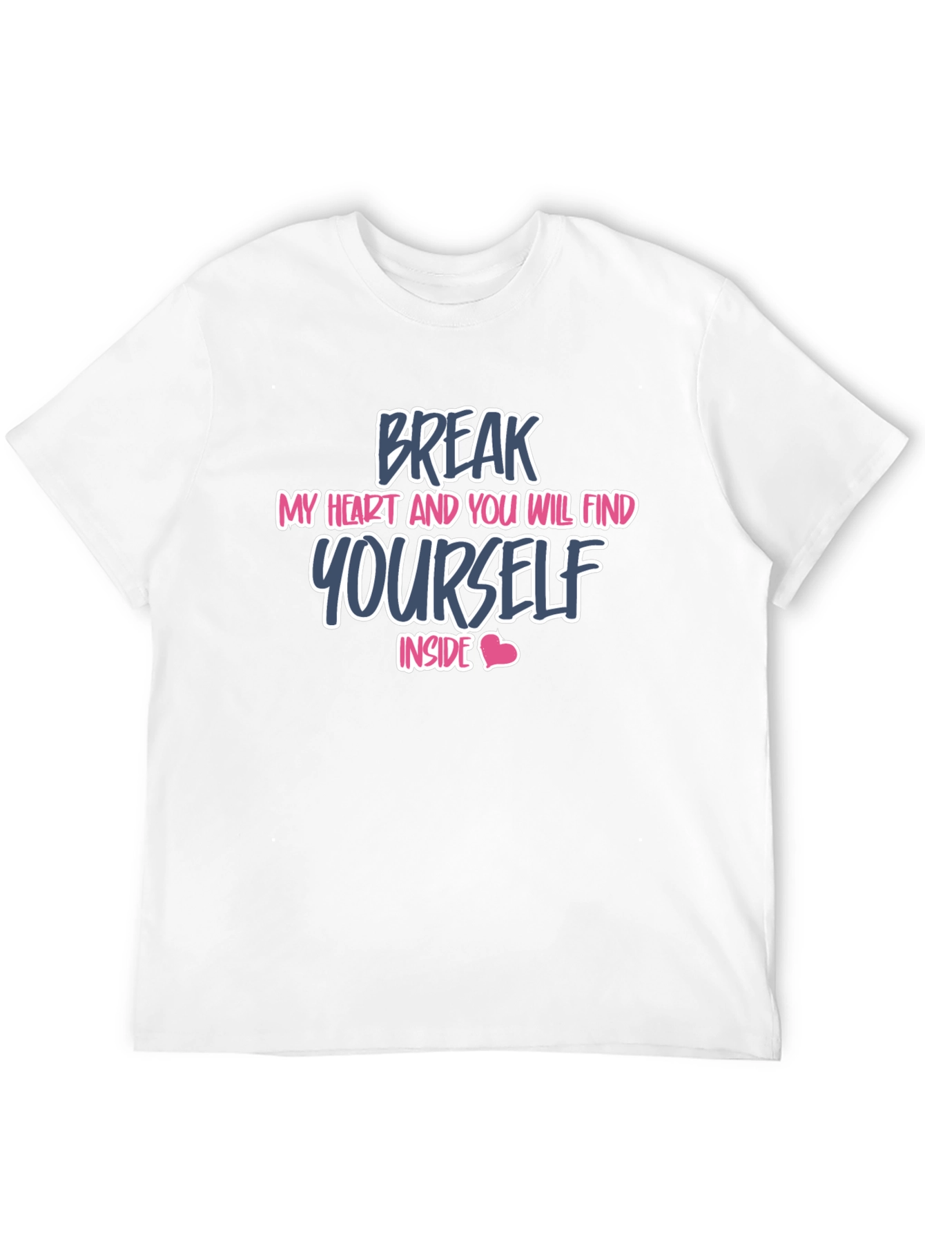Break My Heart Mens Black Graphic Tee