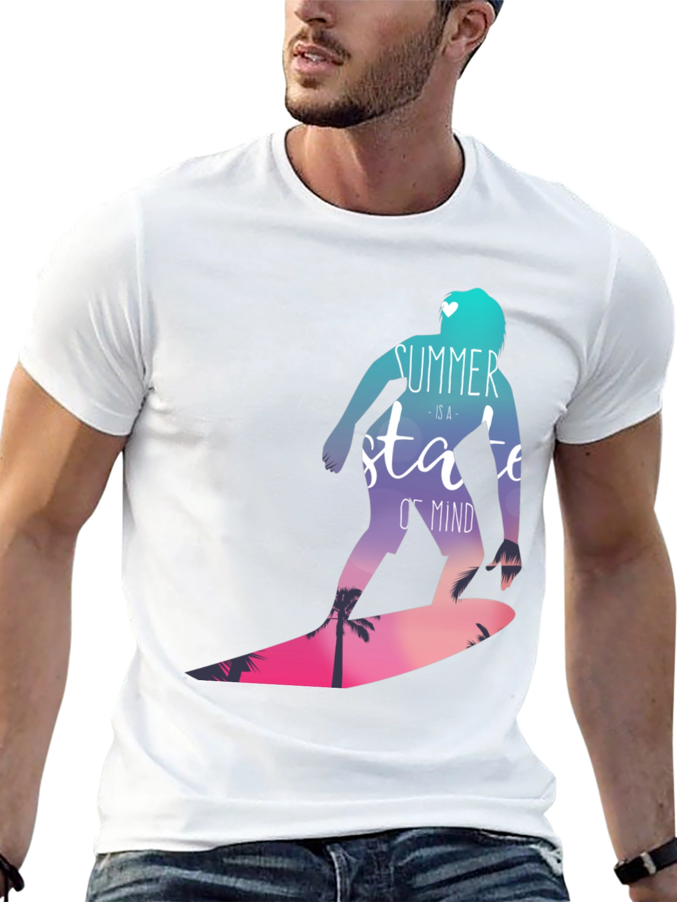 Summer State of Mind Graphic Tee - Black