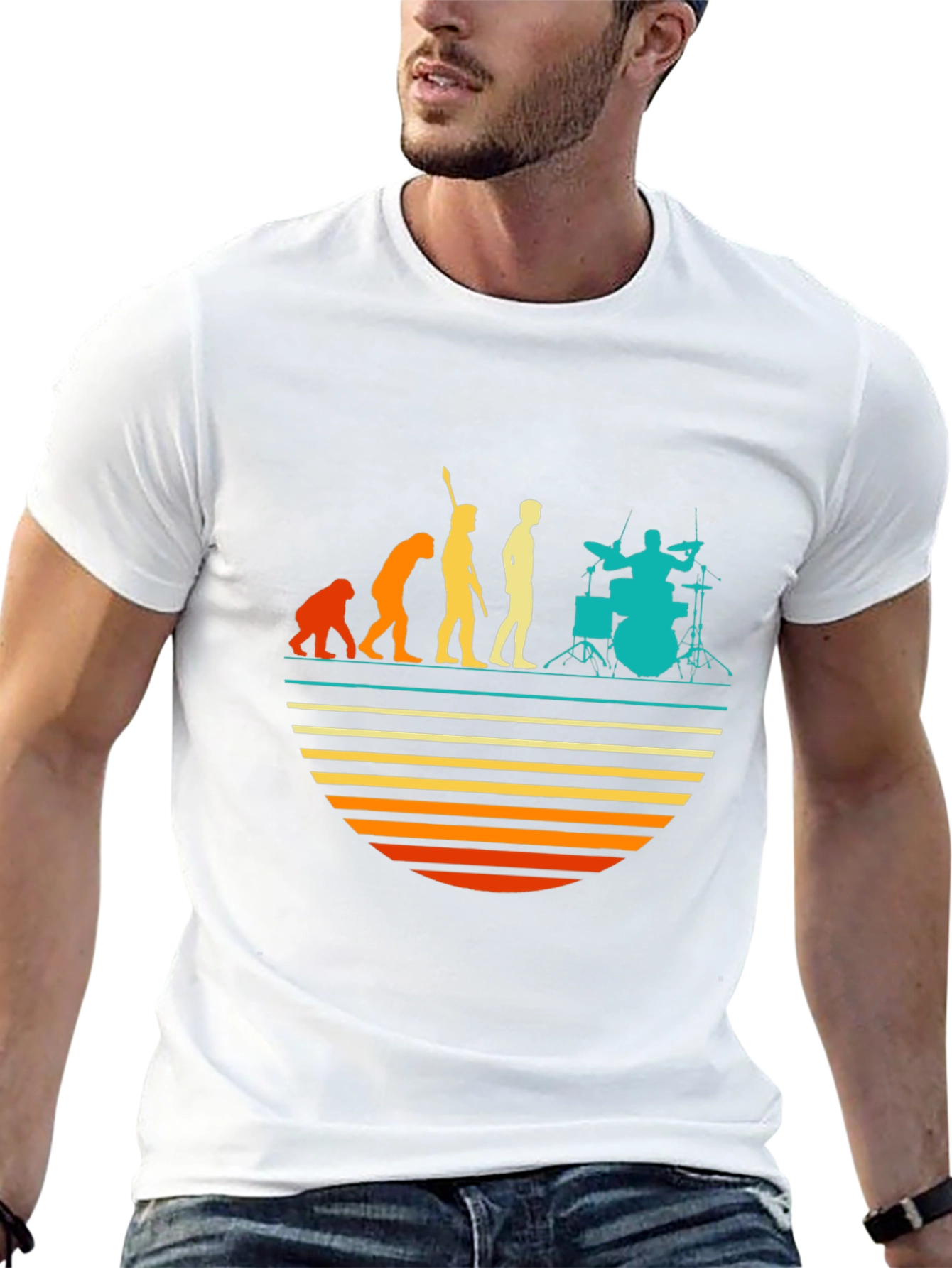 Evolution of Drummer Graphic T-Shirt