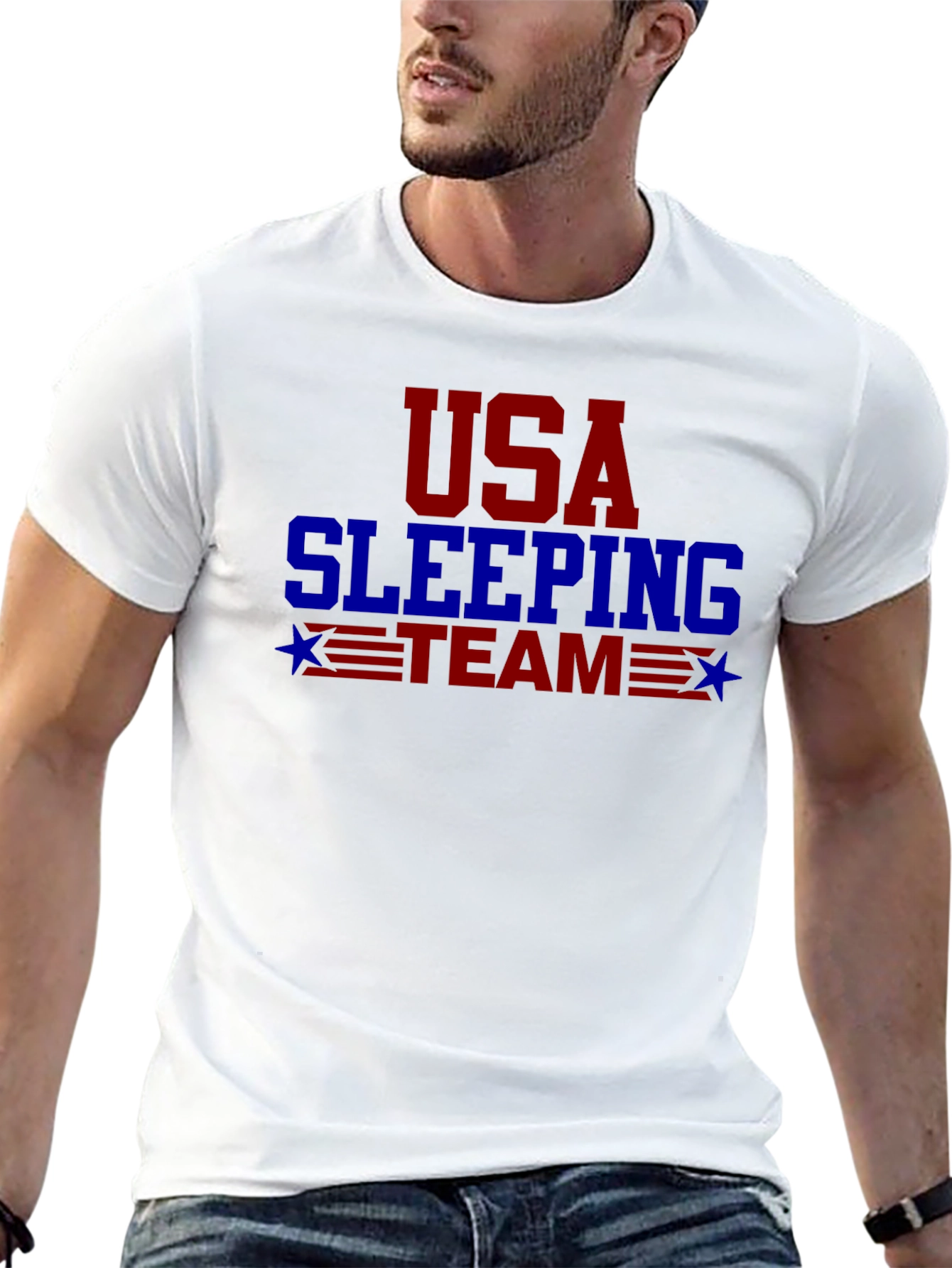 USA Sleeping Team Graphic T-Shirt