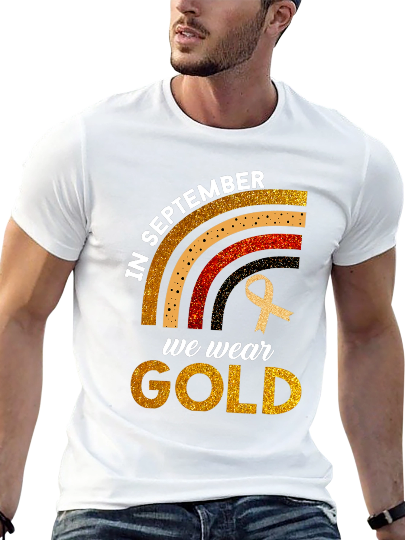 In September We Wear Gold Childhood Cancer Awareness T-Shirt