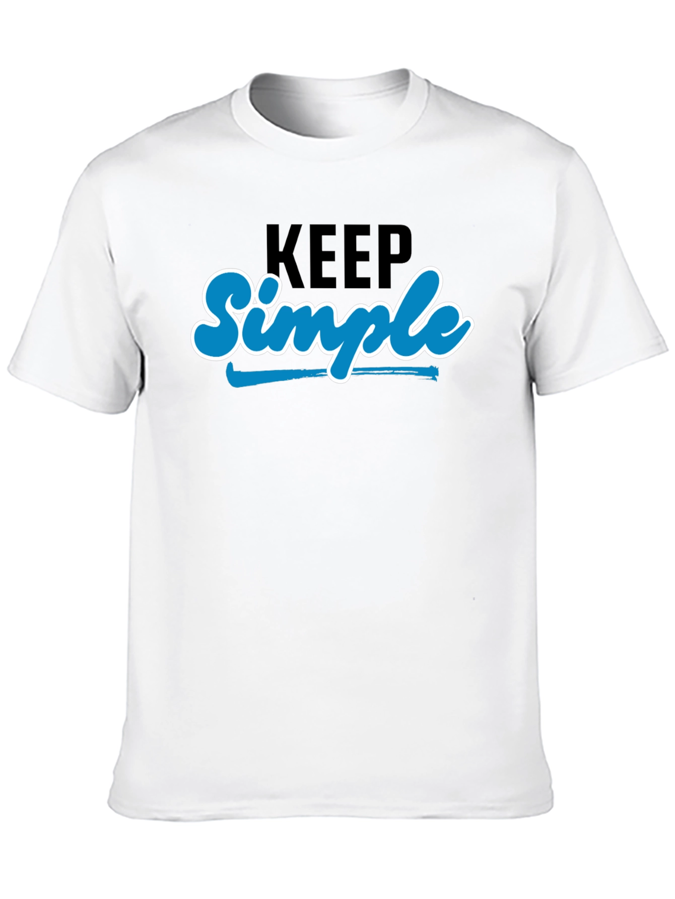 Keep Simple Black Graphic T-Shirt