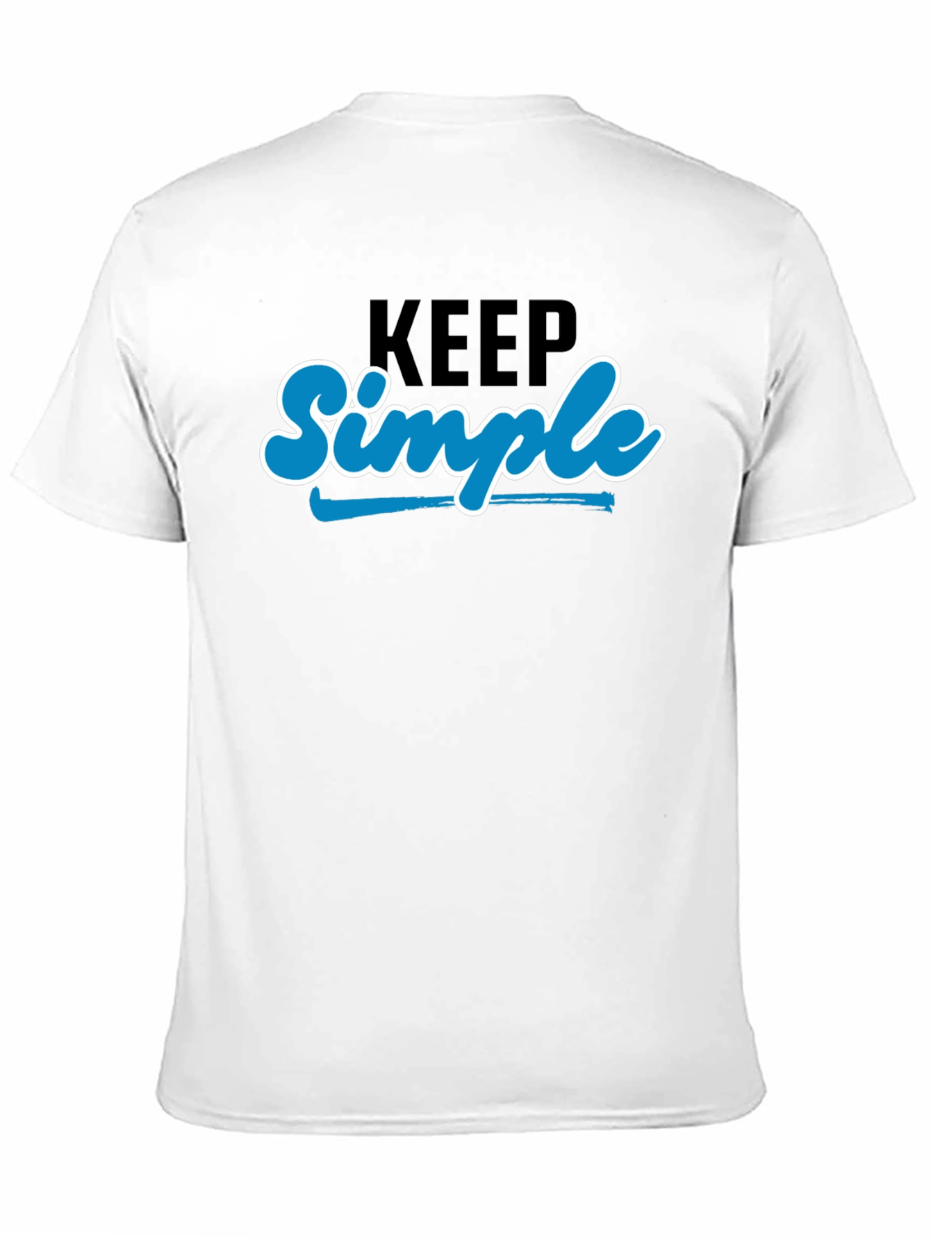 Keep Simple Black Graphic T-Shirt