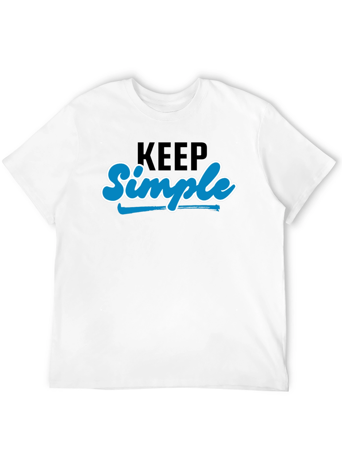 Keep Simple Black Graphic T-Shirt