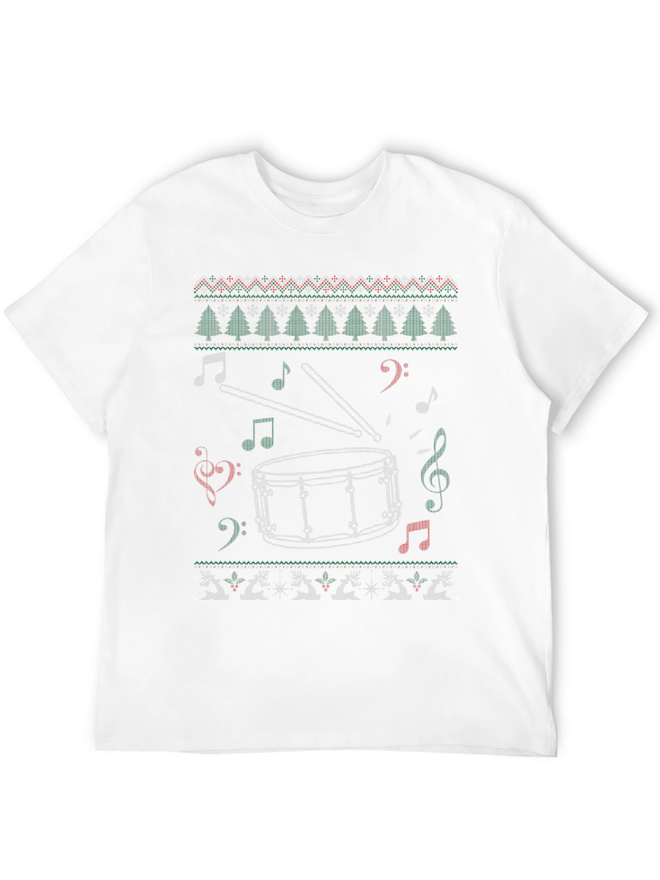 Drum Set Christmas Sweater T-Shirt