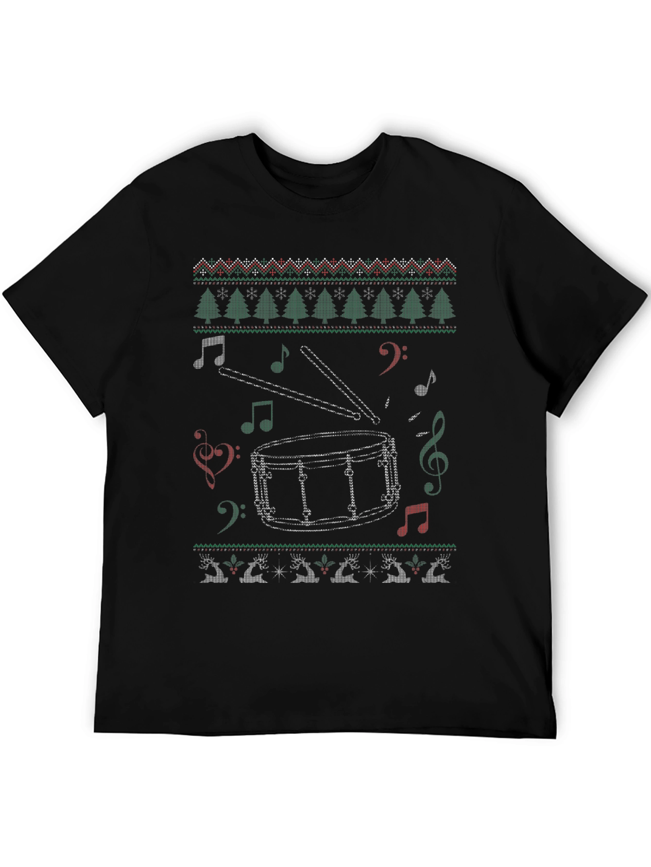 Drum Set Christmas Sweater T-Shirt