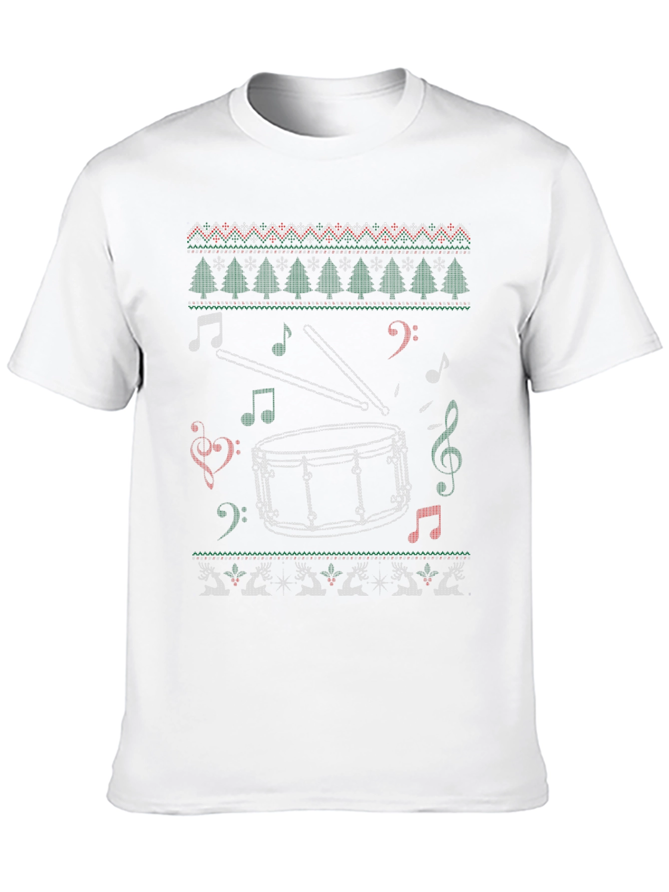 Drum Set Christmas Sweater T-Shirt