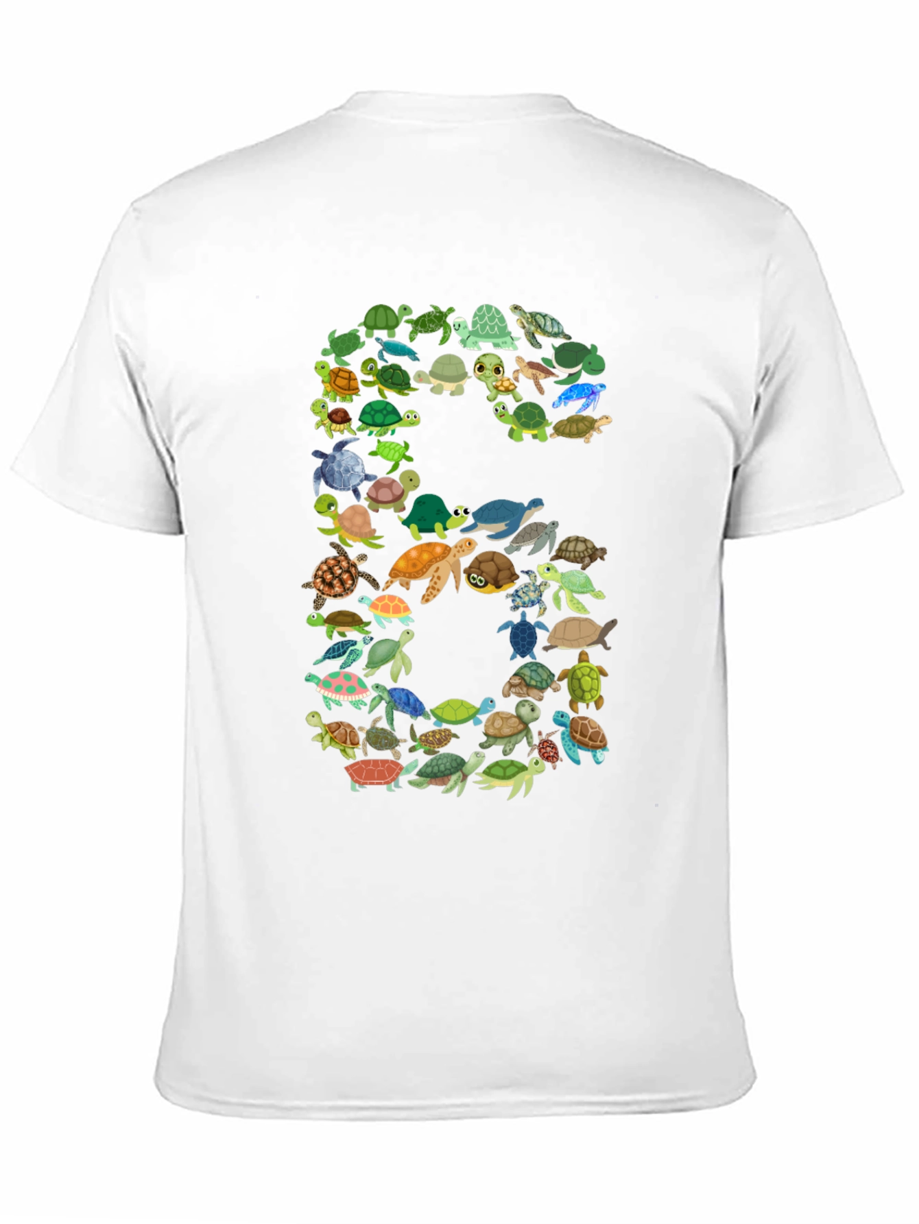Turtle Number 6 T-Shirt - Birthday Gift