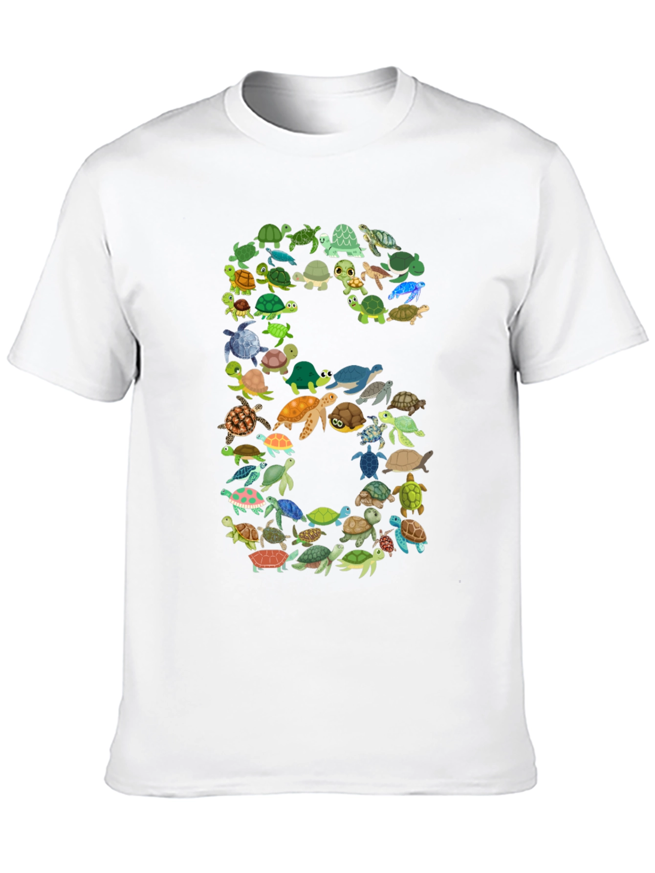 Turtle Number 6 T-Shirt - Birthday Gift