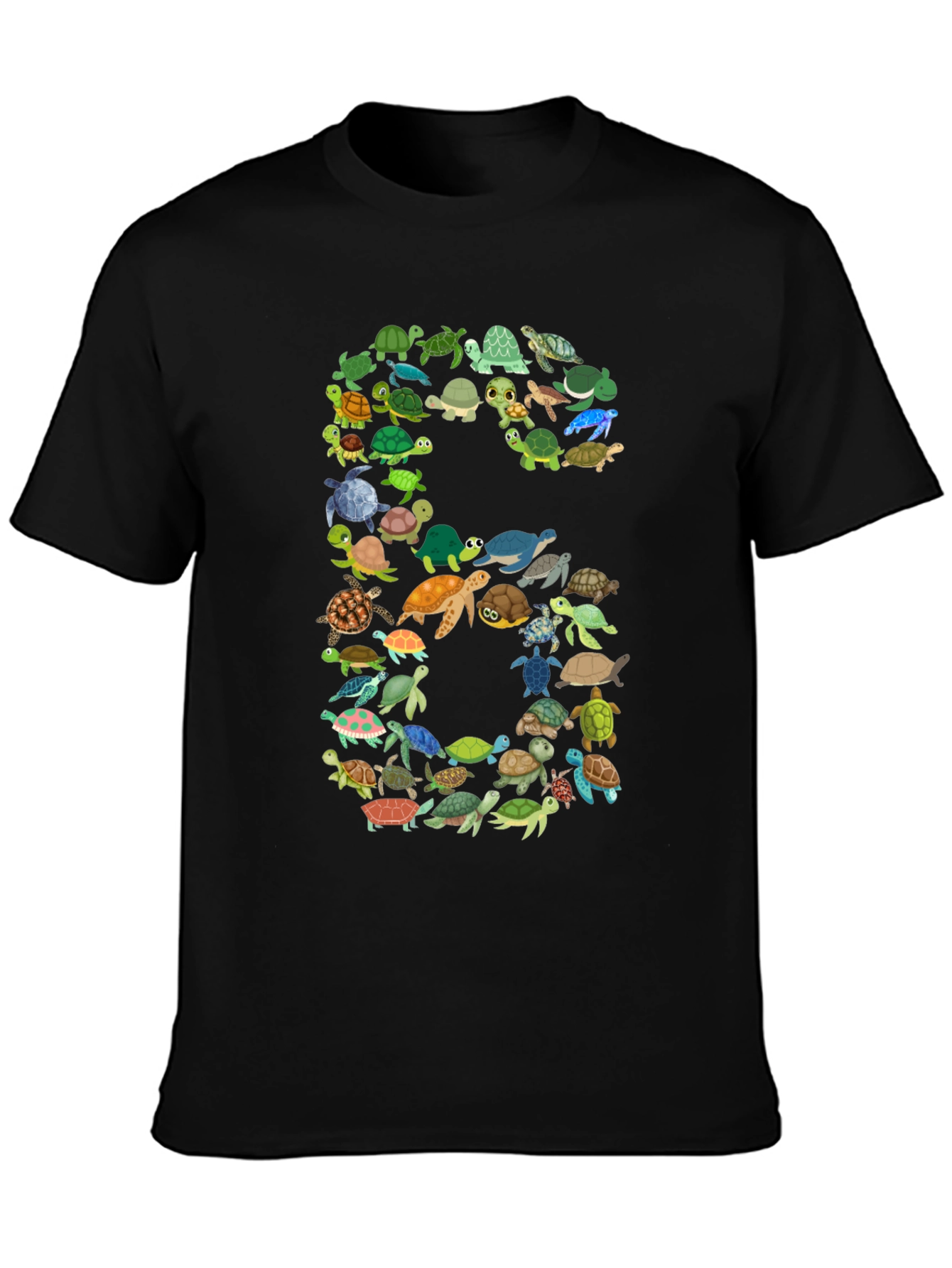 Turtle Number 6 T-Shirt - Birthday Gift