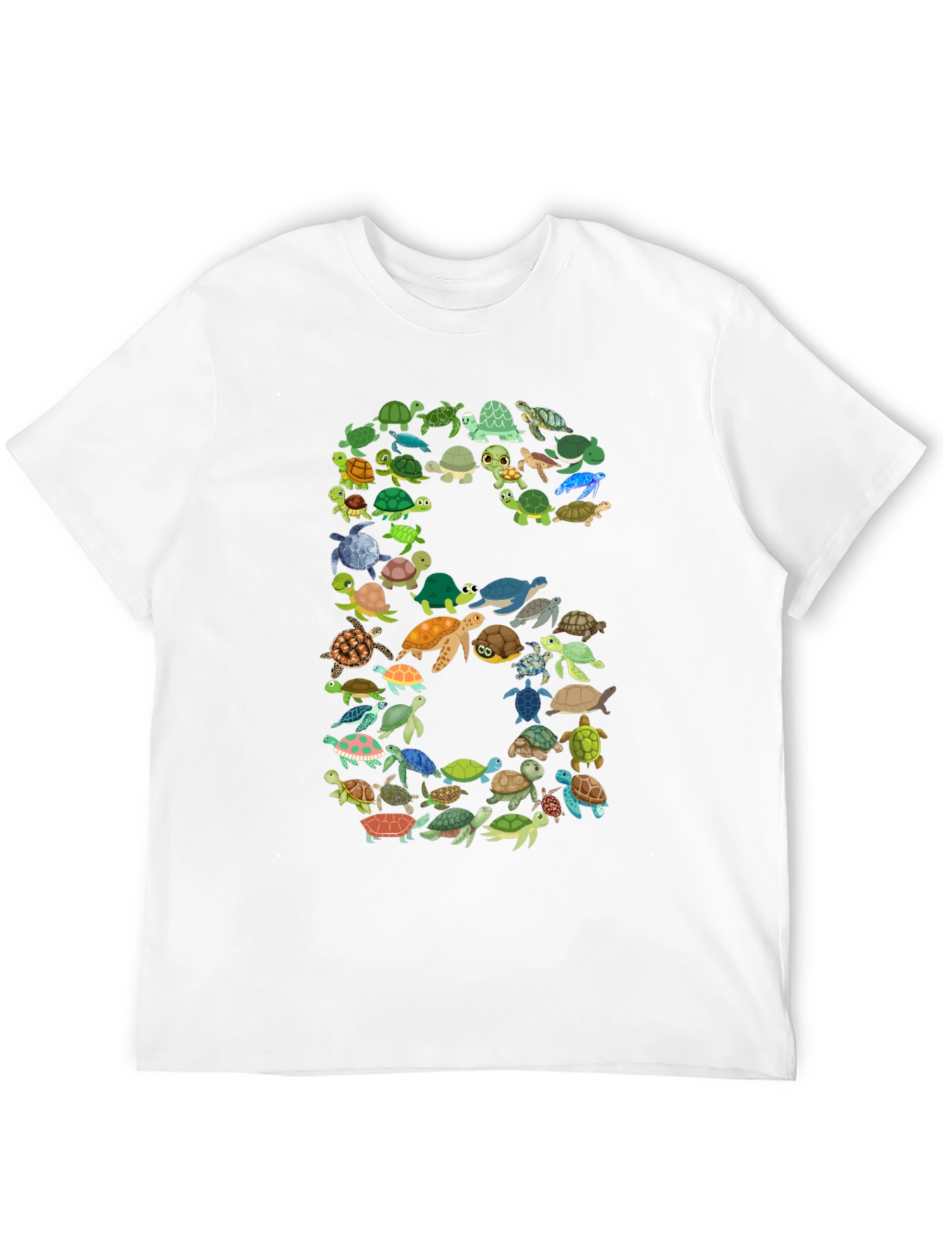 Turtle Number 6 T-Shirt - Birthday Gift