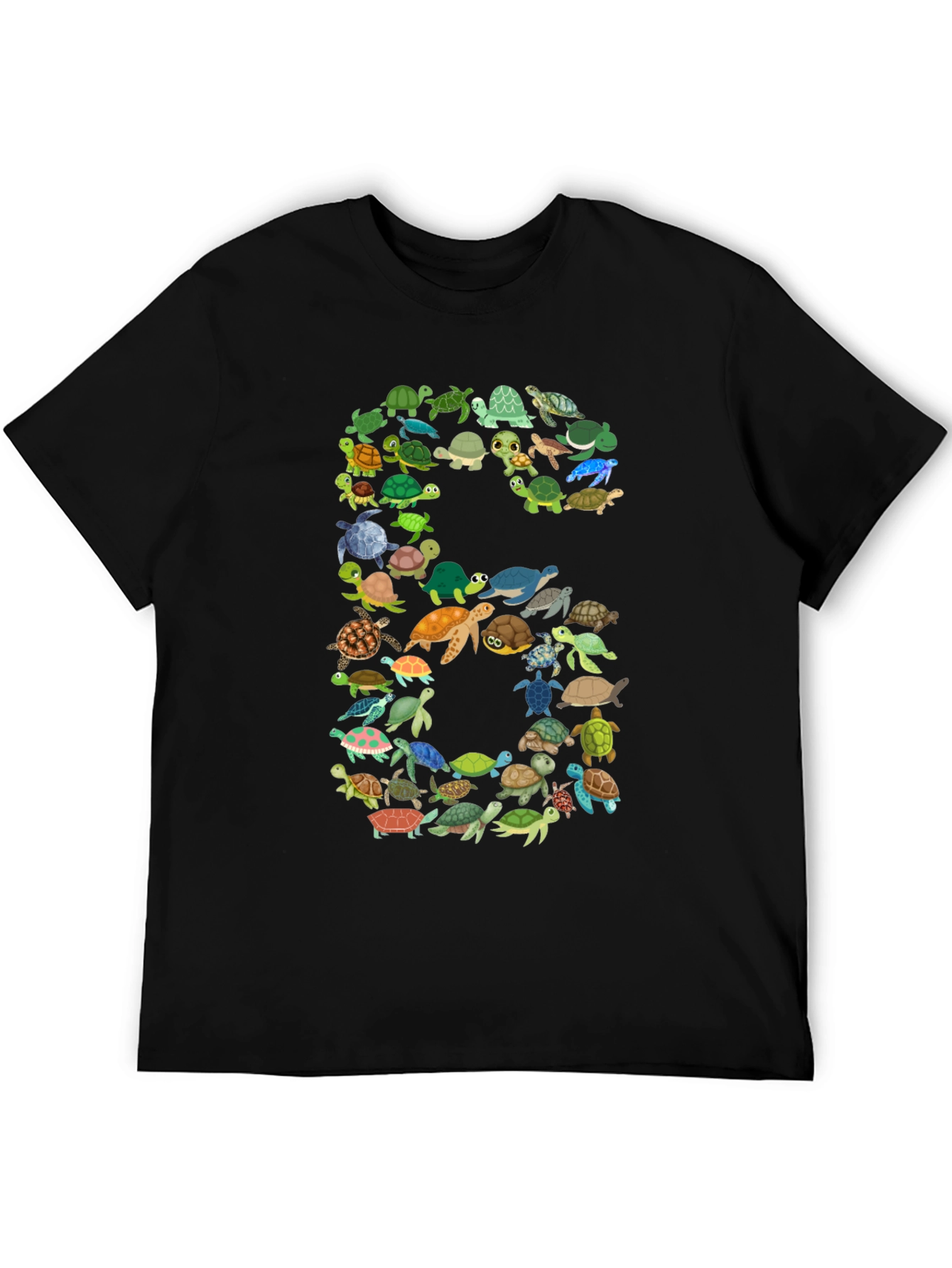 Turtle Number 6 T-Shirt - Birthday Gift