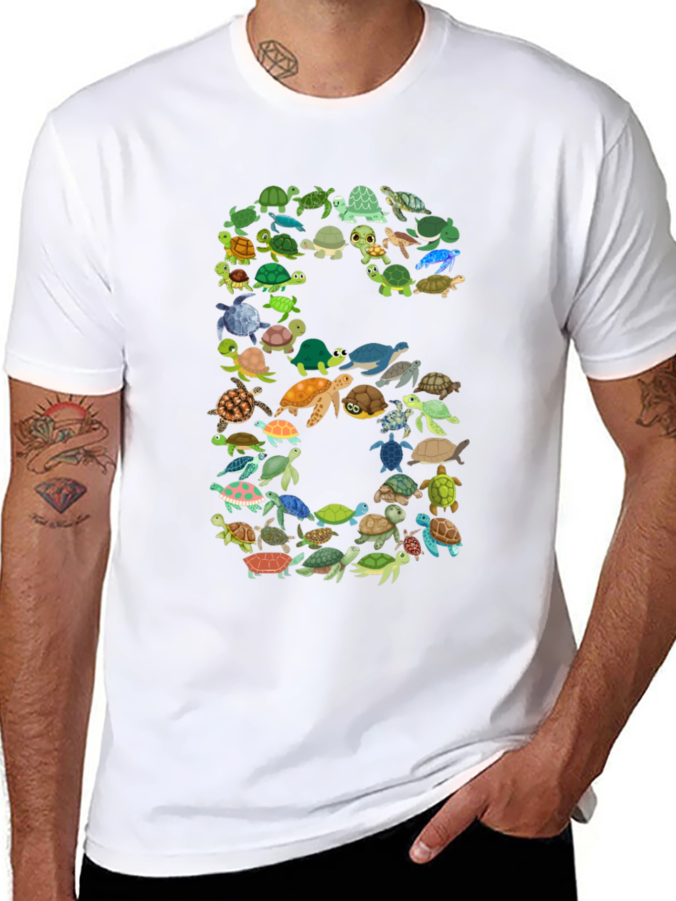 Turtle Number 6 T-Shirt - Birthday Gift