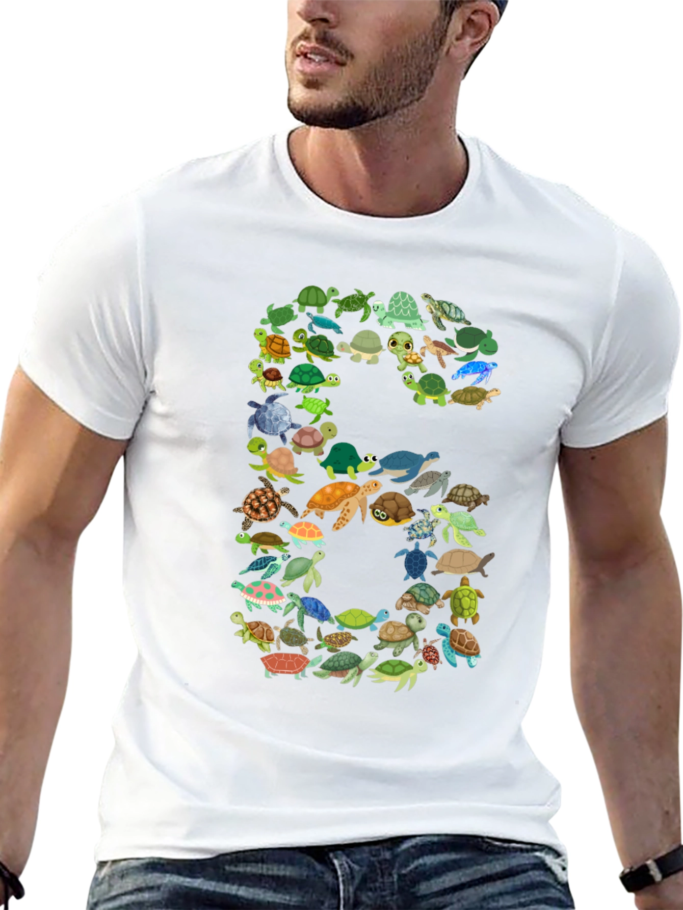 Turtle Number 6 T-Shirt - Birthday Gift