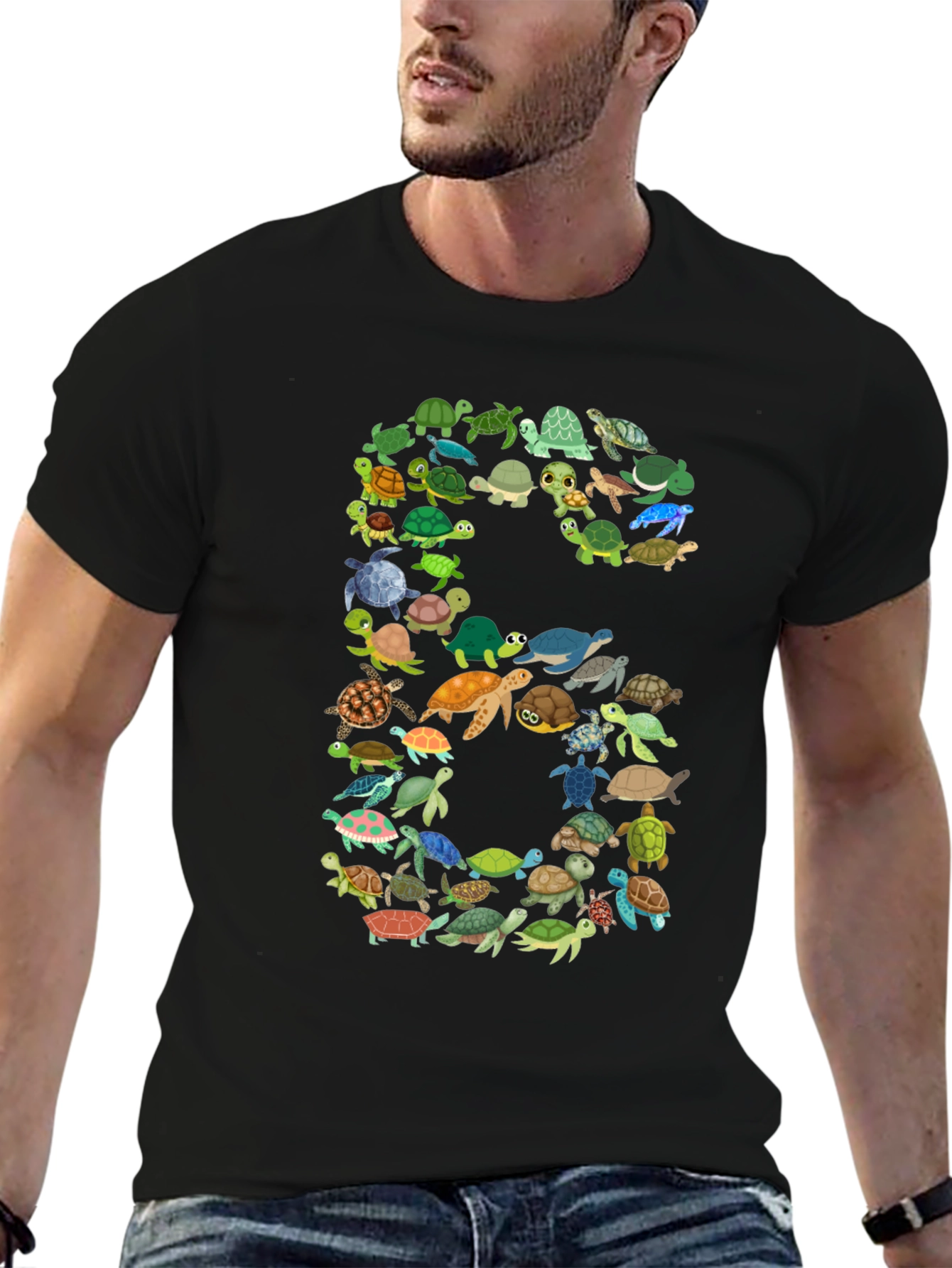Turtle Number 6 T-Shirt - Birthday Gift