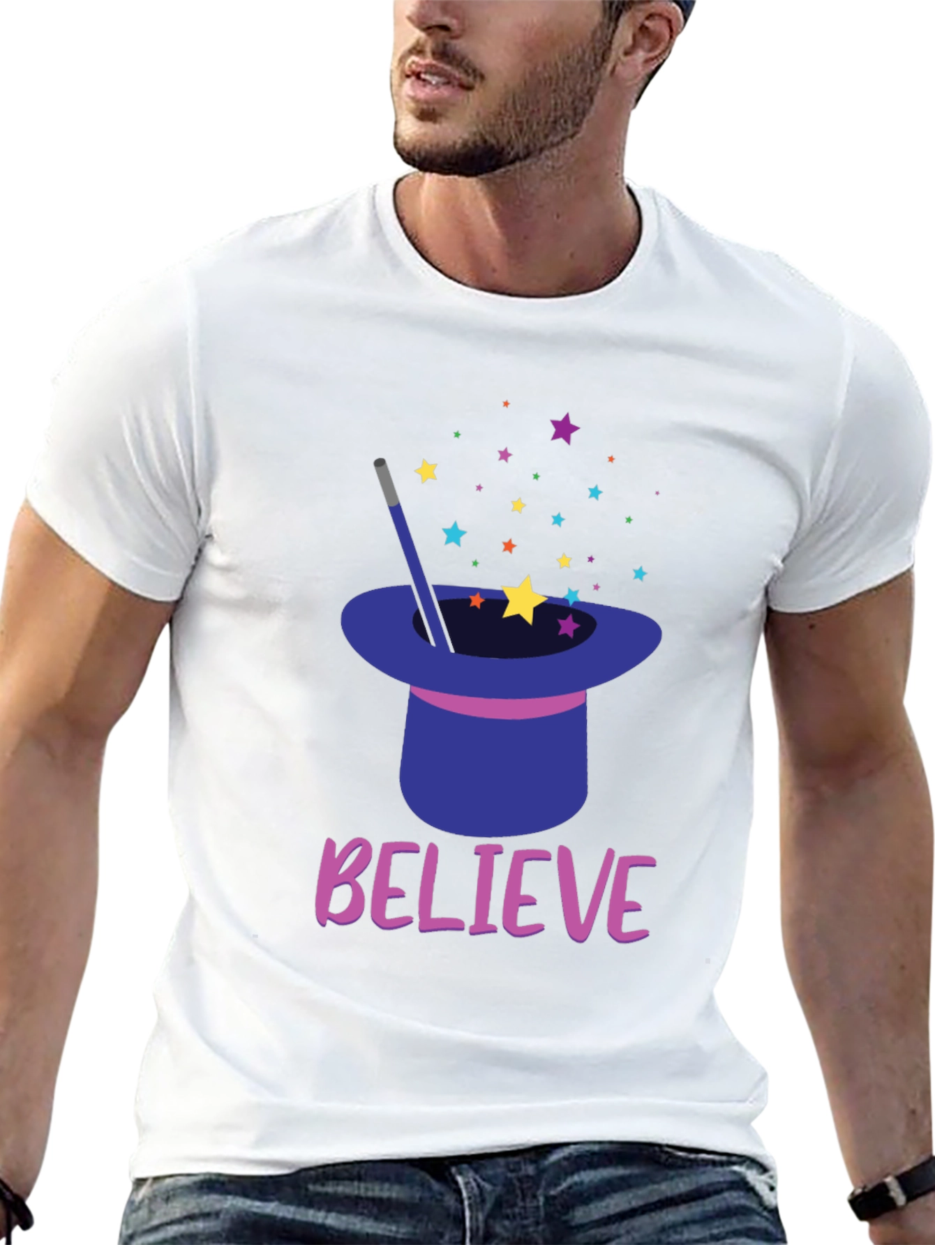 Believe Magic Hat Star T-Shirt