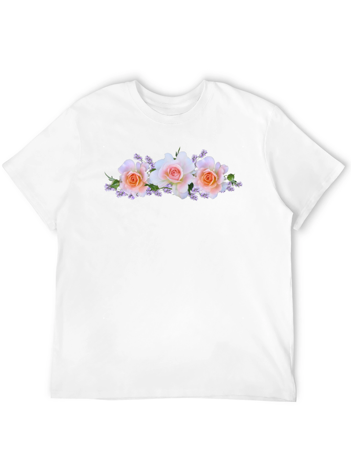 Floral Rose Black T-Shirt