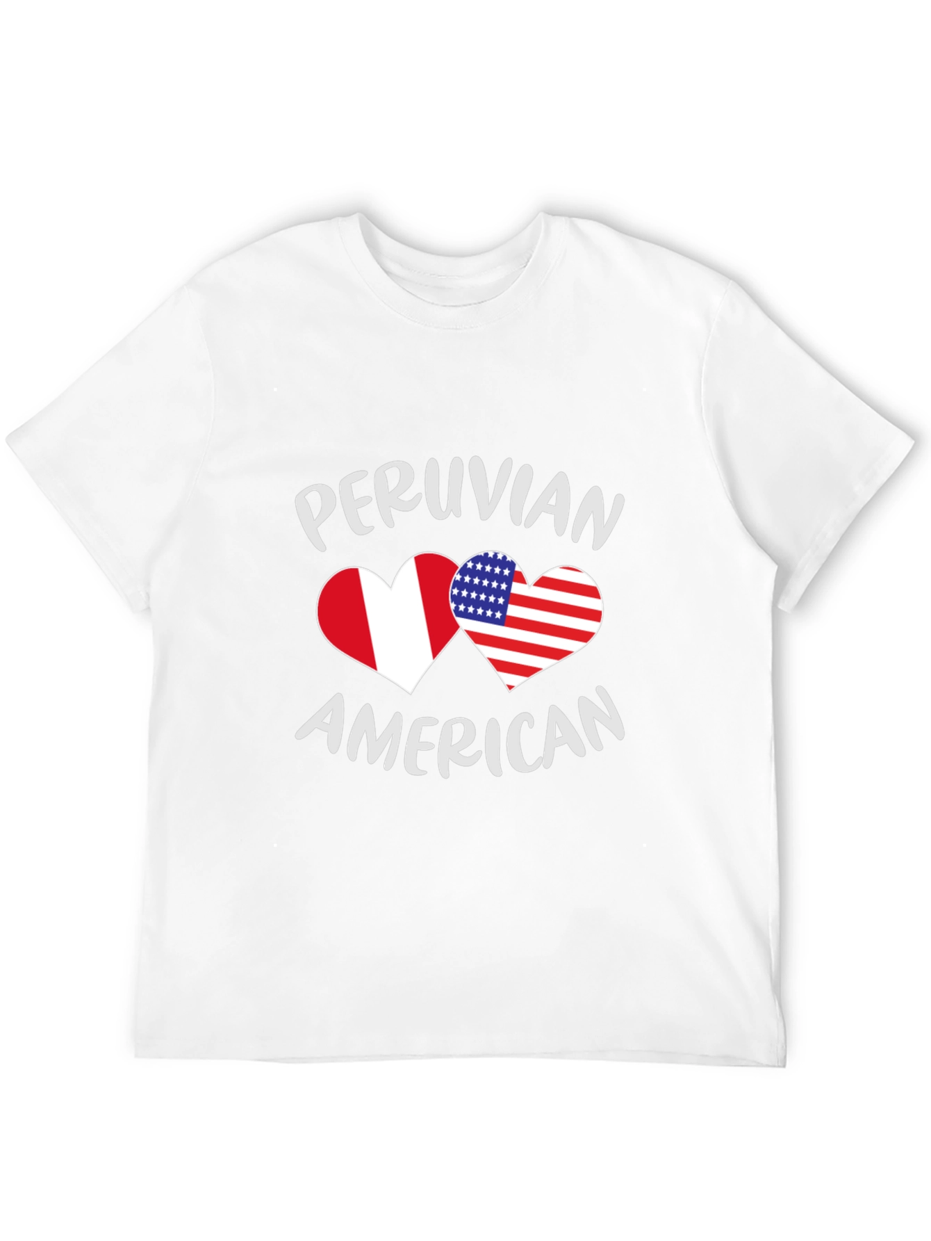 Peruvian American Flag Heart T-Shirt