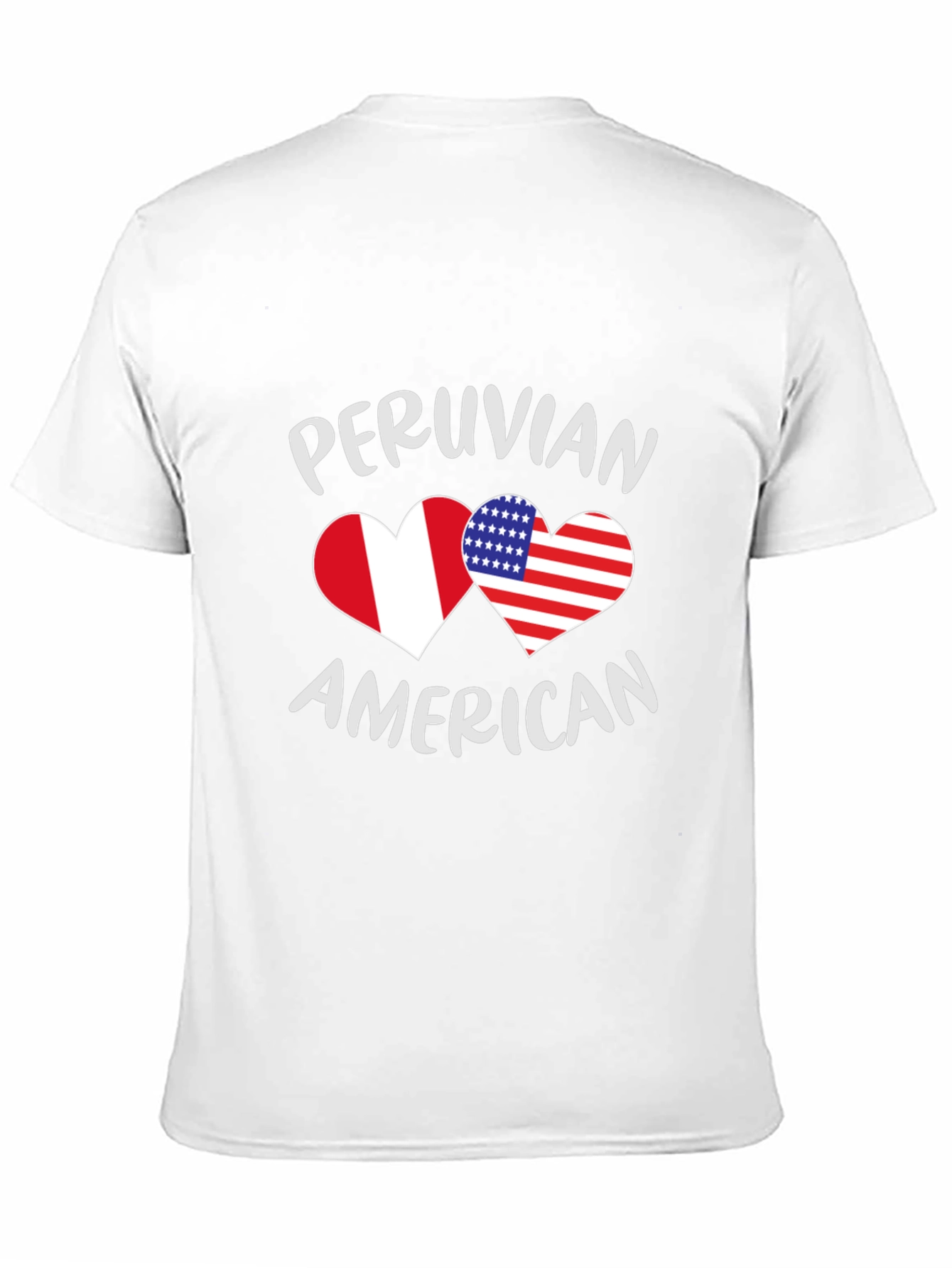Peruvian American Flag Heart T-Shirt