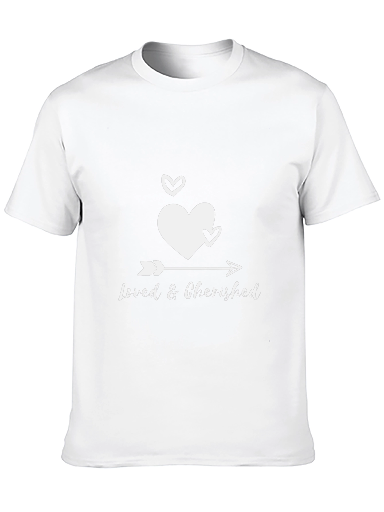 Loved & Cherished Arrow Heart Black T-Shirt