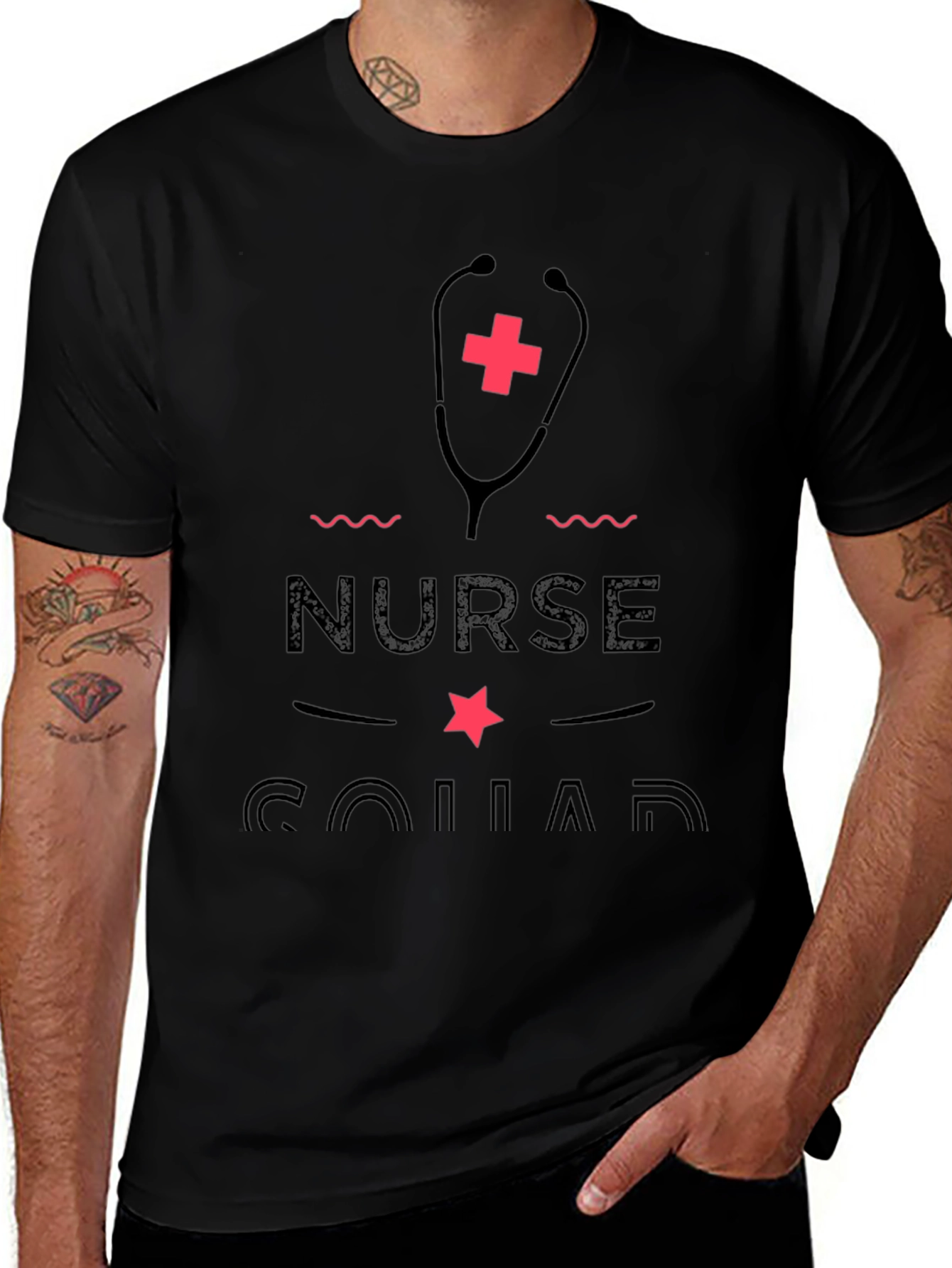 Nurse Squad Graphic Tee - Stylish Medical Apparel
