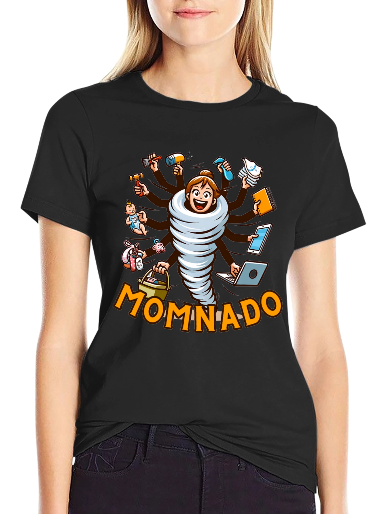 Momnado Graphic T-Shirt - Busy Mom Humor