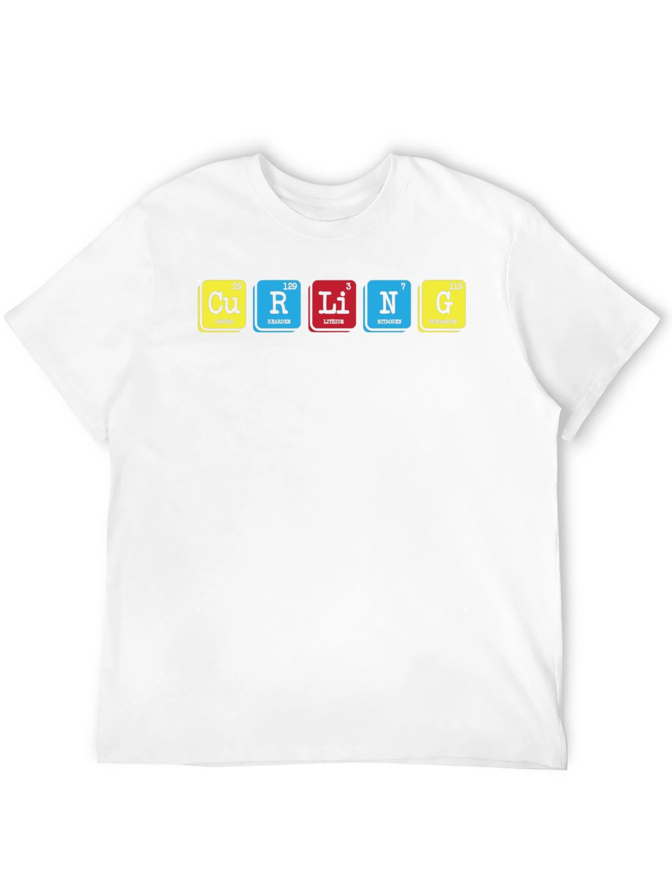 Periodic Table of Curling Elements Black T-Shirt