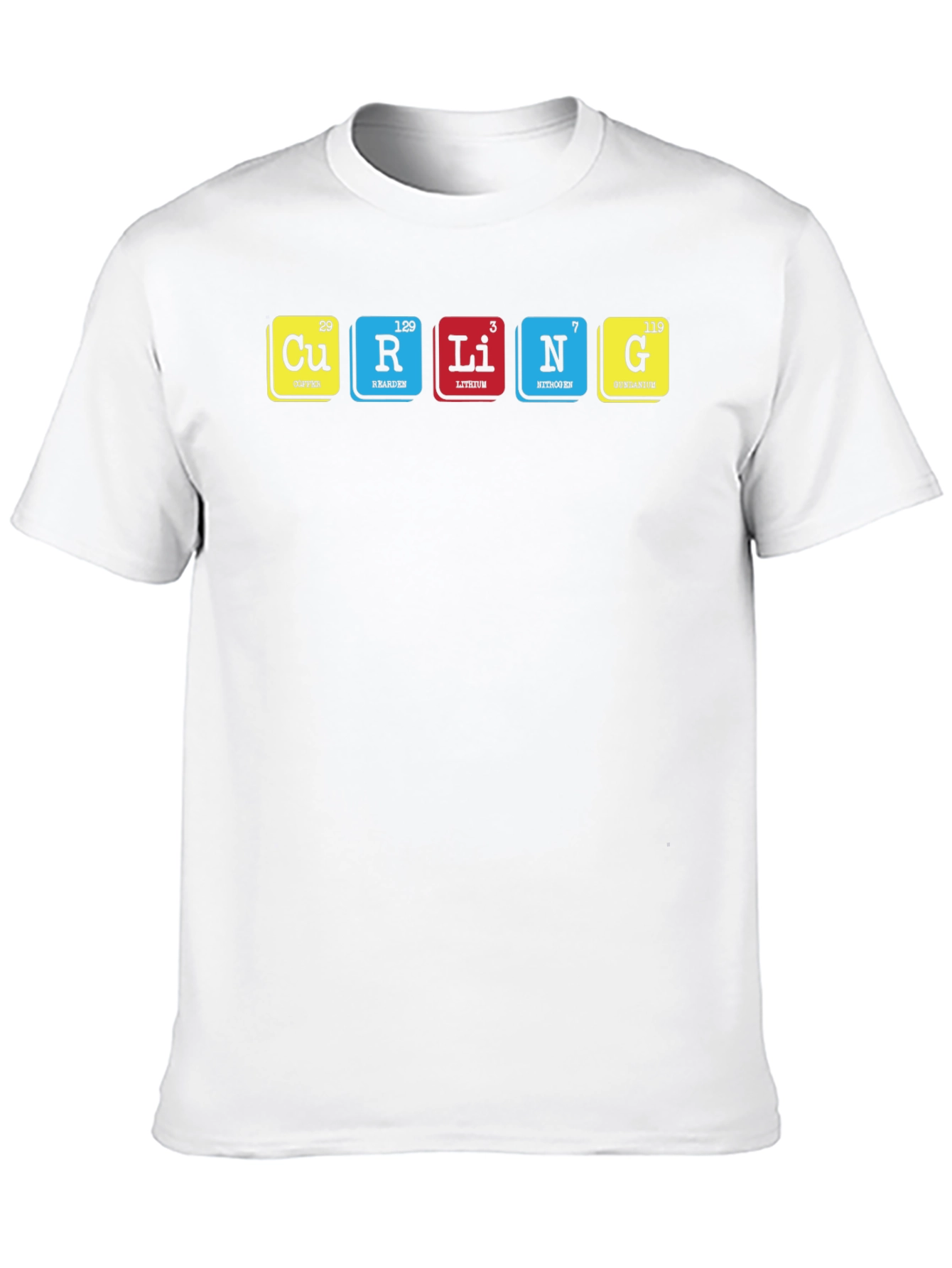 Periodic Table of Curling Elements Black T-Shirt