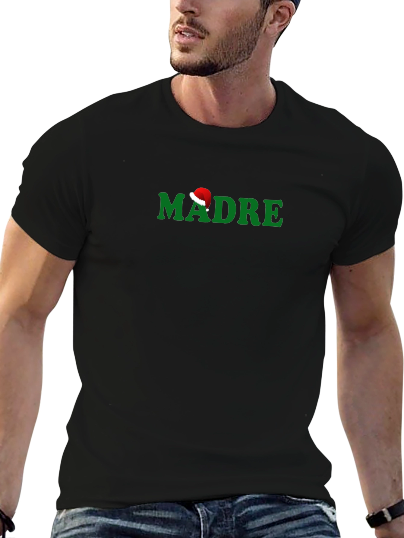 Madre Santa Hat Holiday T-Shirt