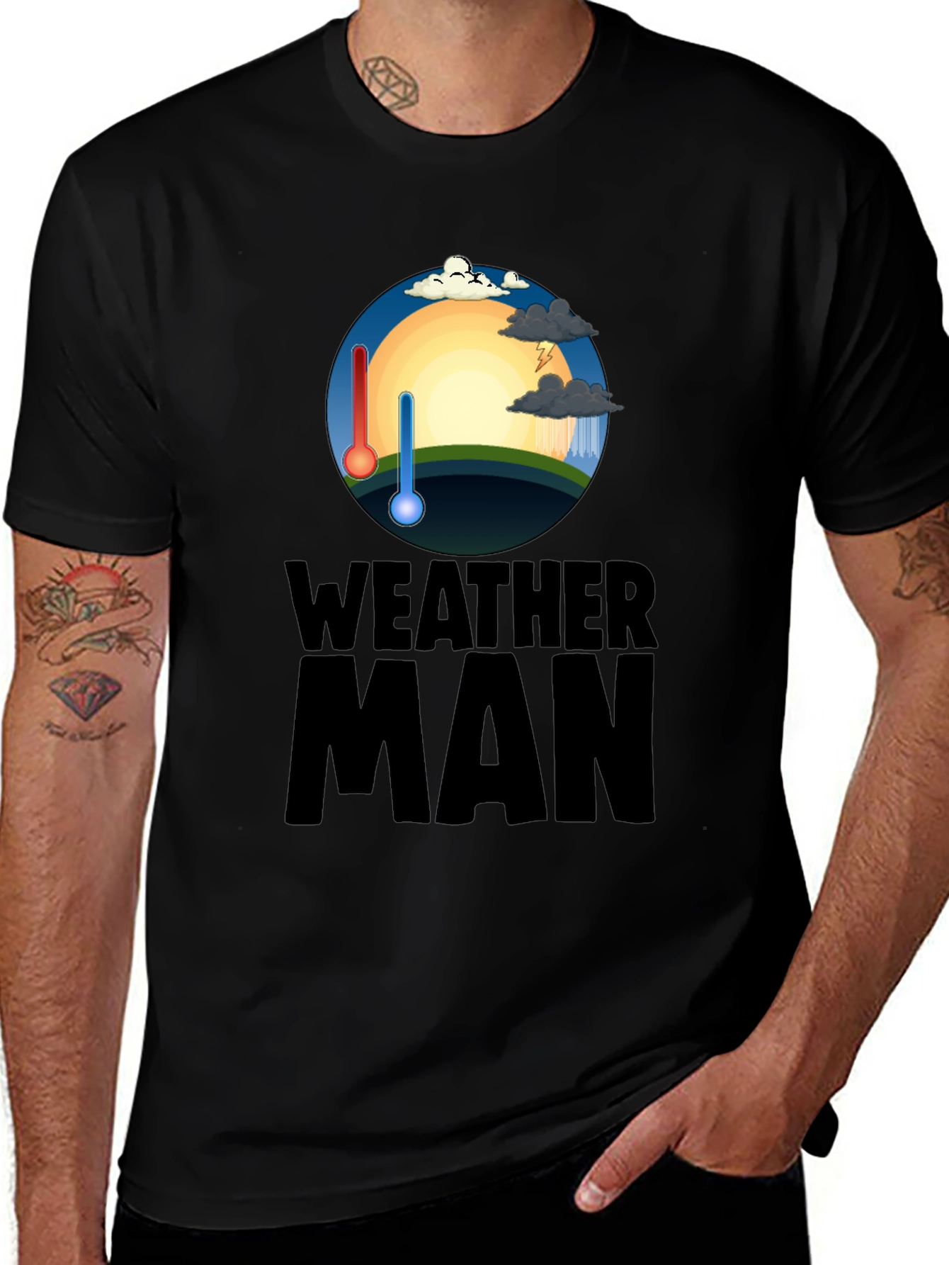 Weather Man Graphic T-Shirt - Trendy Weather Enthusiast Tee