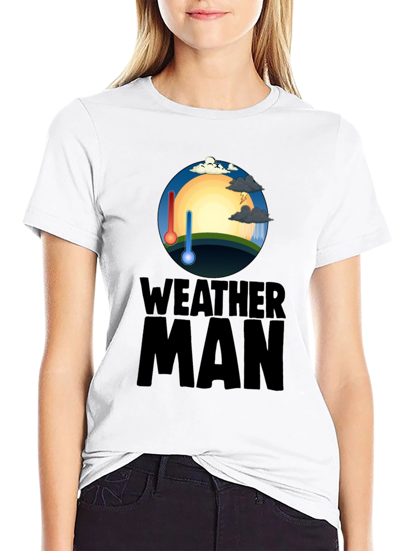 Weather Man Graphic T-Shirt - Trendy Weather Enthusiast Tee