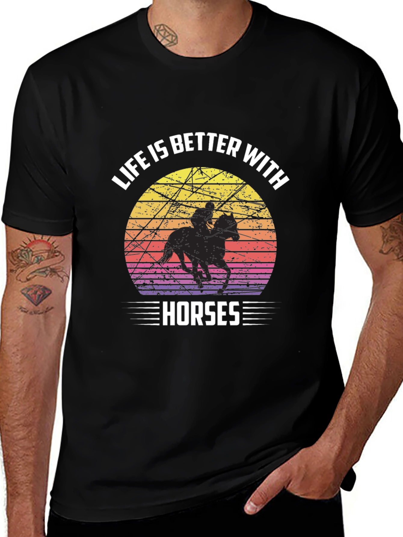 Life is Better with Horses Graphic T-Shirt
