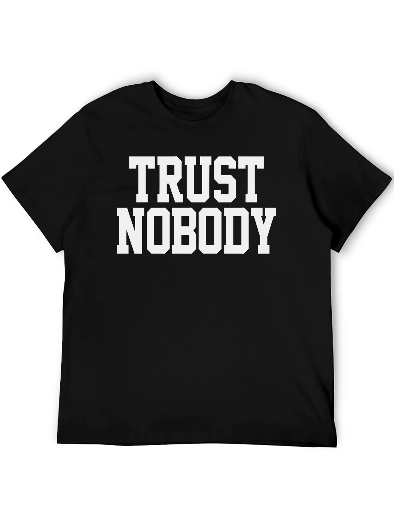 Trust Nobody Black Graphic T-Shirt