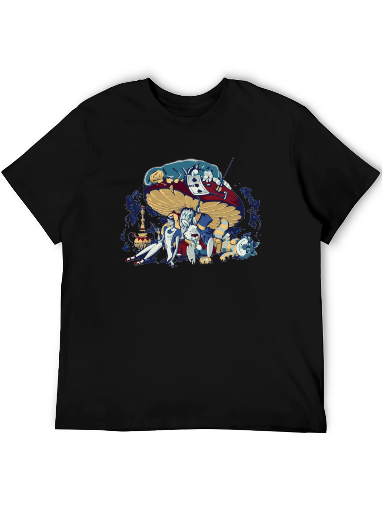 Alice in Wonderland Graphic Tee - Mens Black T-Shirt