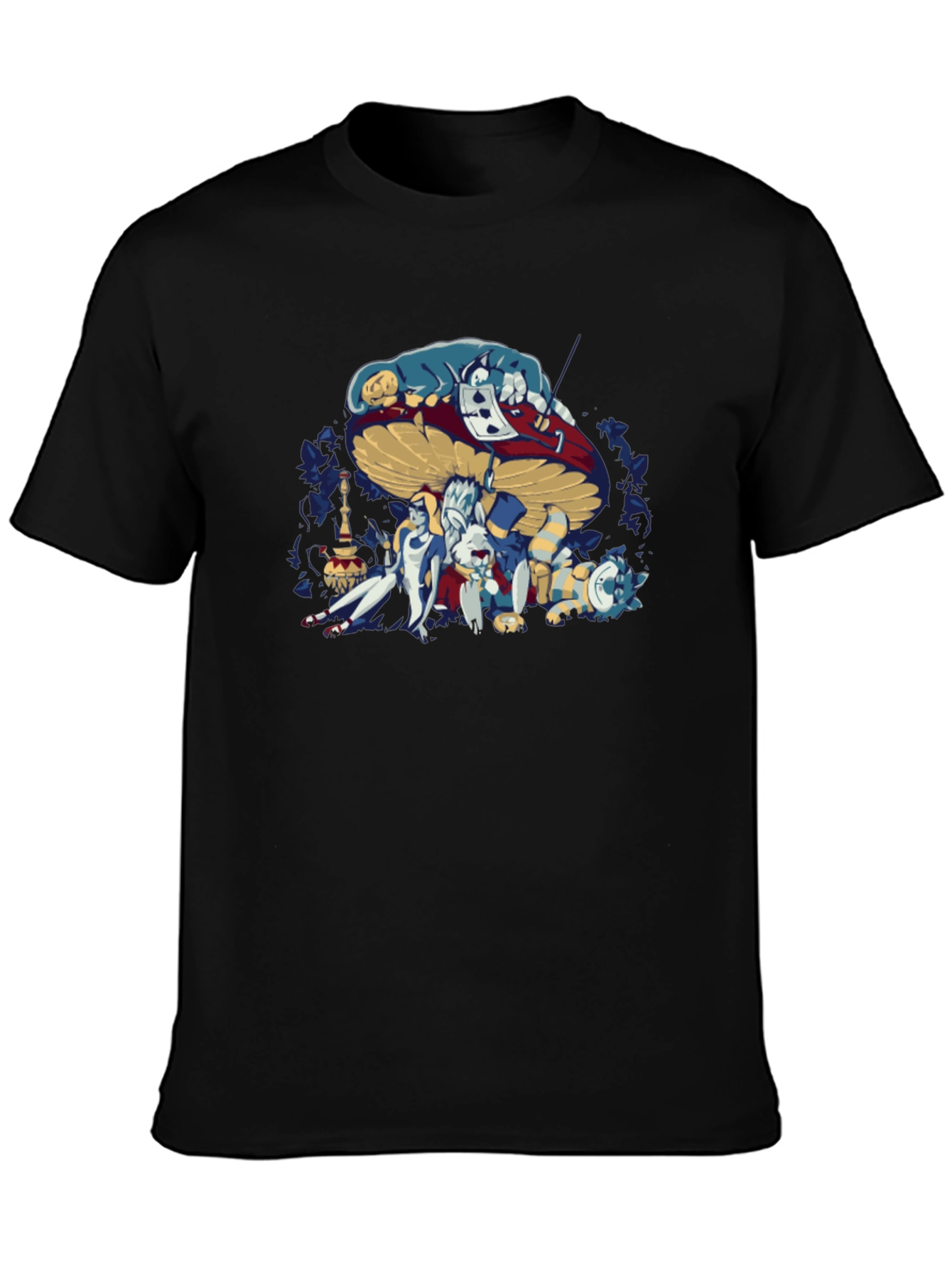 Alice in Wonderland Graphic Tee - Mens Black T-Shirt
