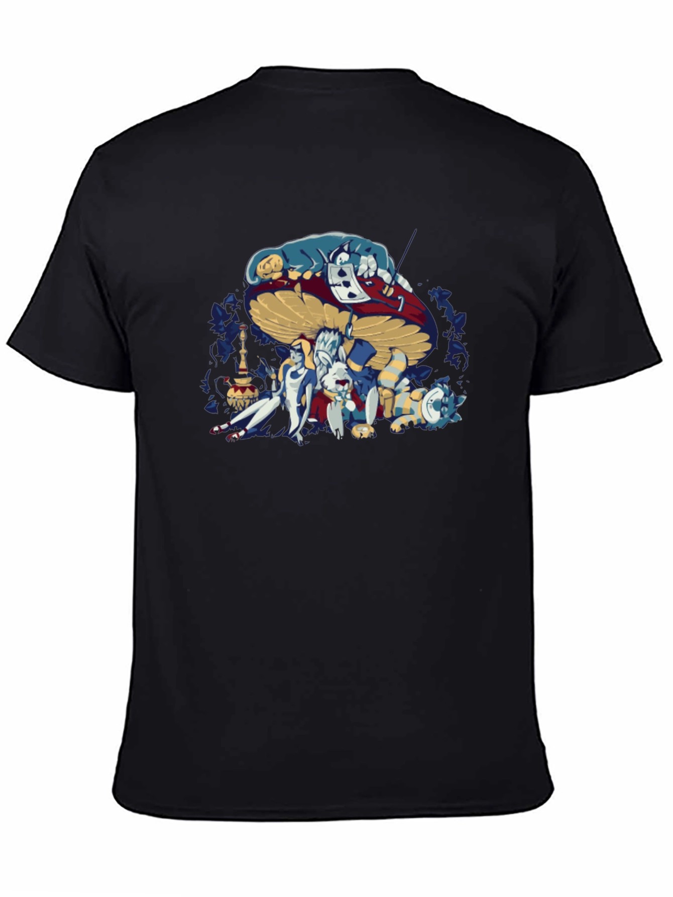 Alice in Wonderland Graphic Tee - Mens Black T-Shirt