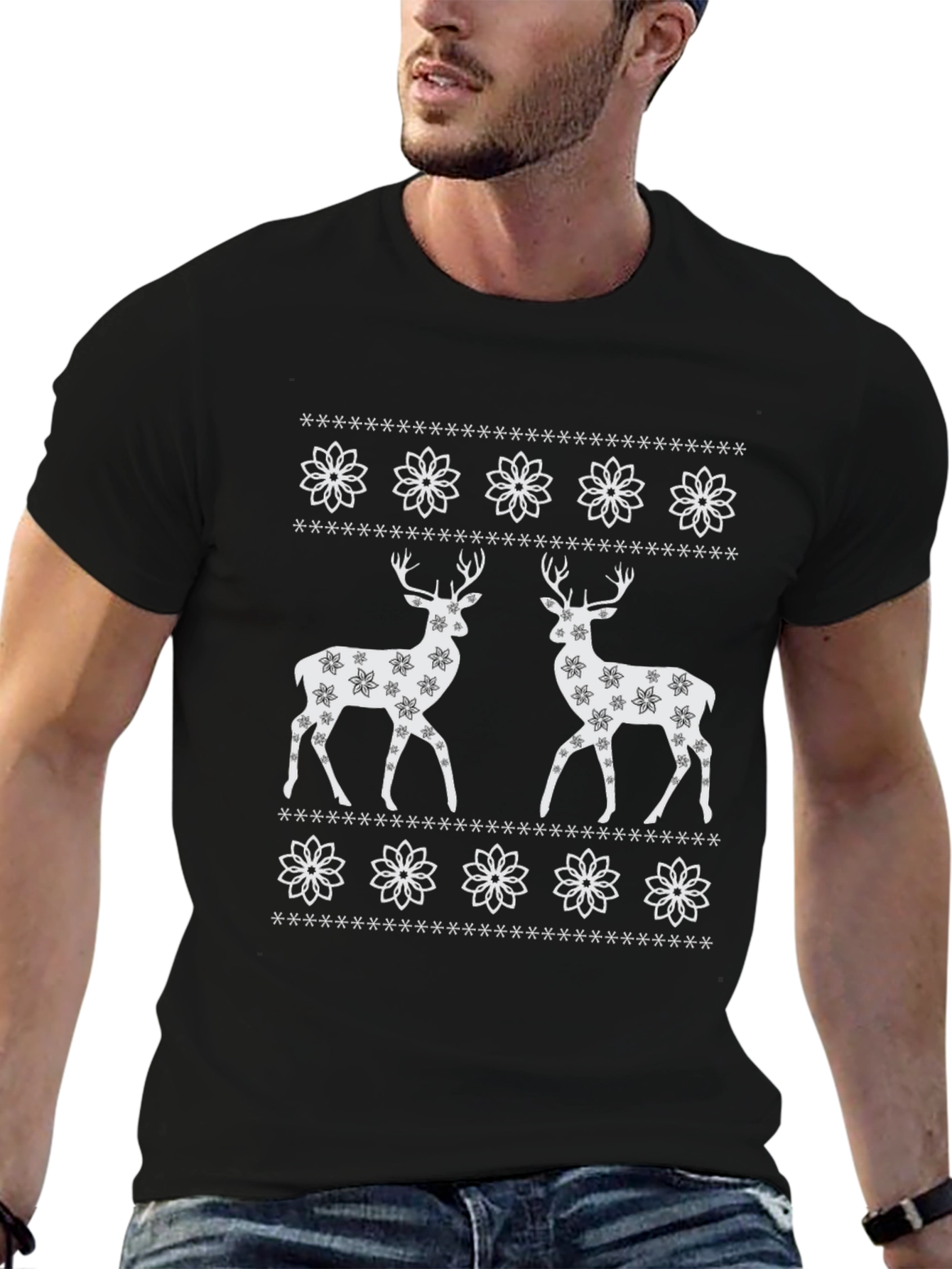 Deer Snowflake Graphic Tee