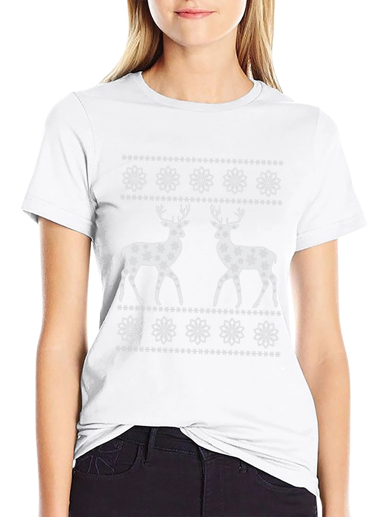 Deer Snowflake Graphic Tee
