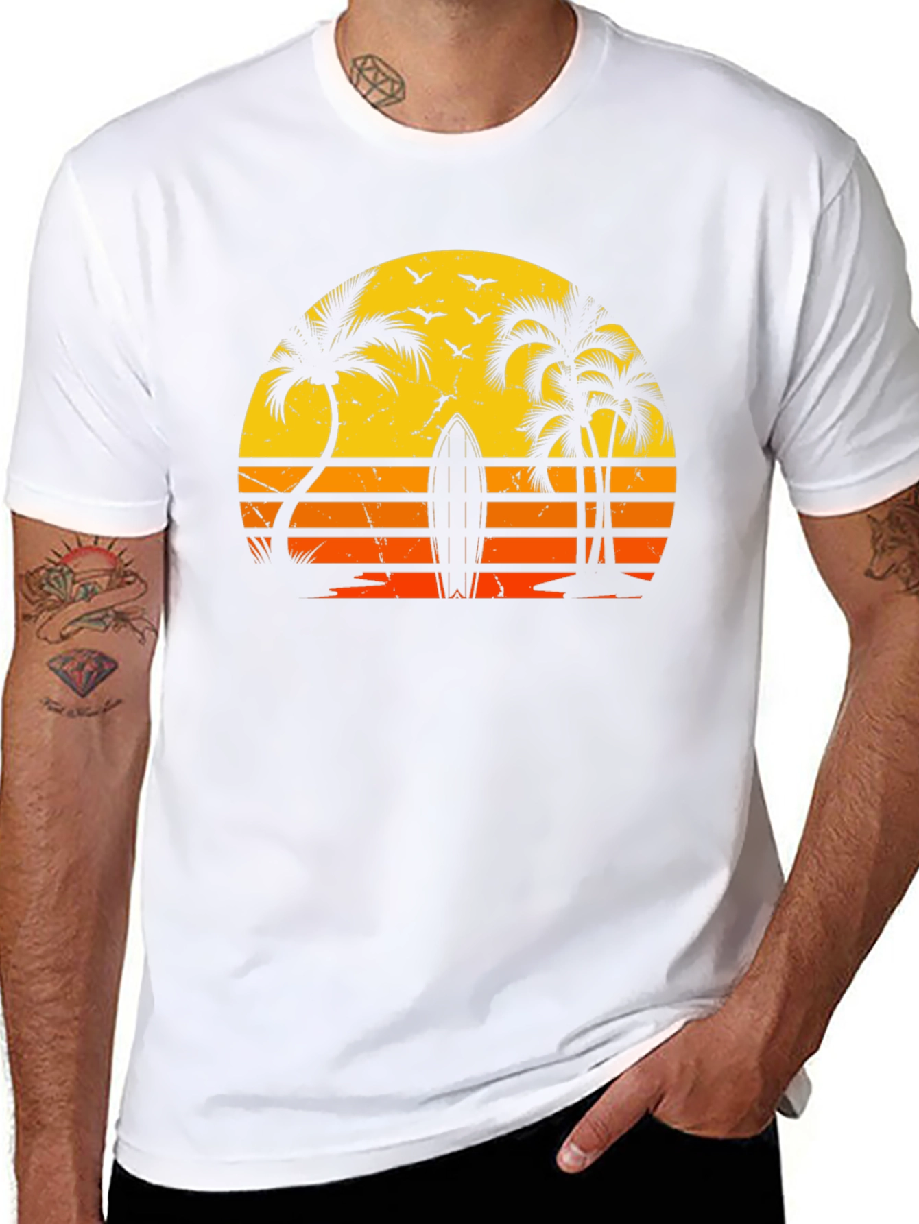 Retro Sunset Surf T-Shirt